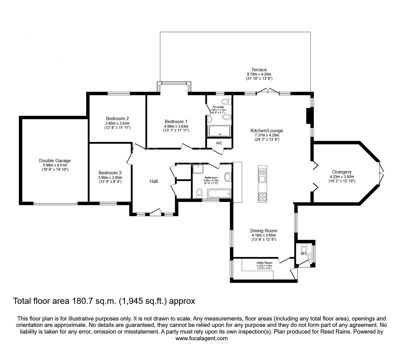 Floorplan of 3 bedroom Detached Bungalow for sale, Lindrick Road, Woodsetts, South Yorkshire, S81