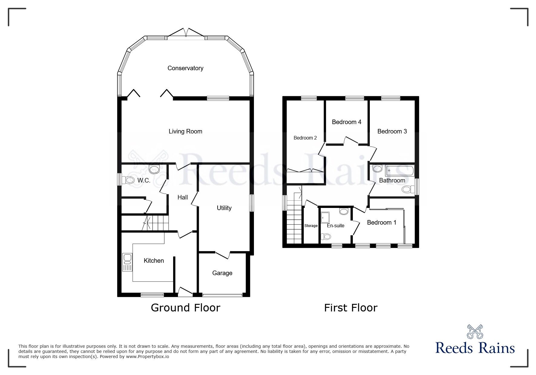 Floorplan of 4 bedroom Detached House for sale, Roddis Close, Dinnington, South Yorkshire, S25