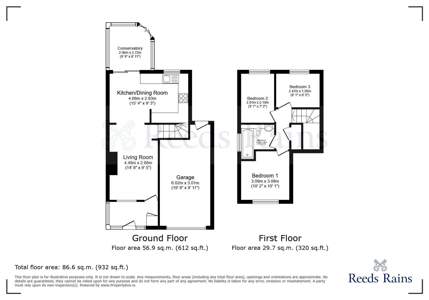 Floorplan of 3 bedroom Link Detached House for sale, Holding, Worksop, Nottinghamshire, S81