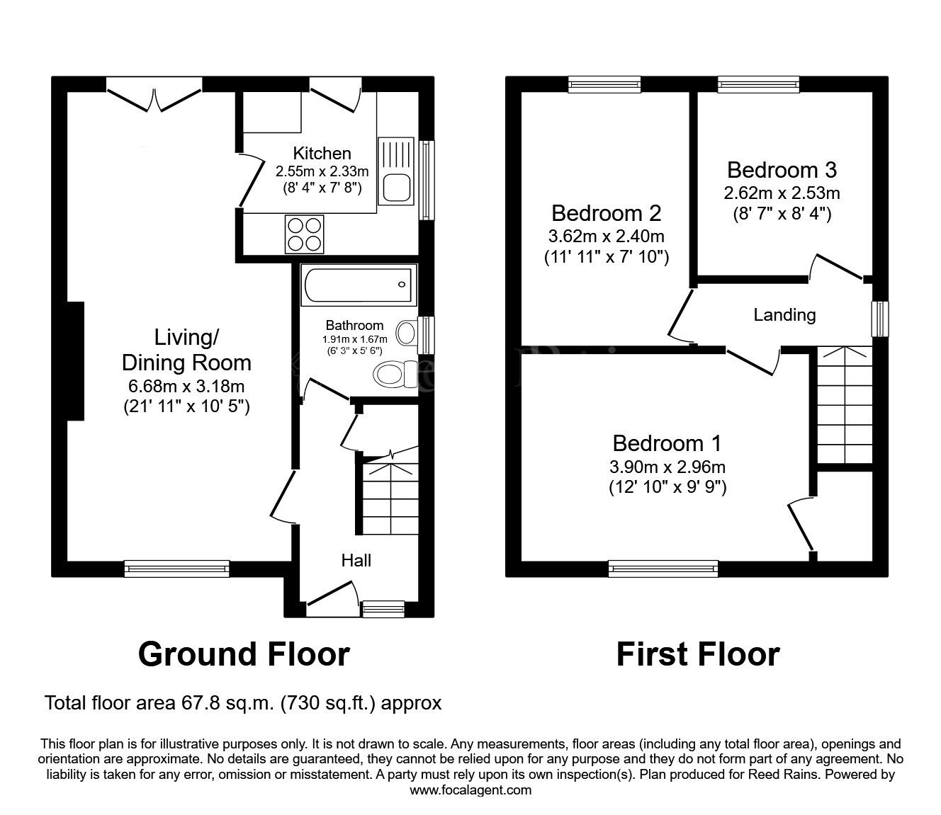 Floorplan of 3 bedroom Semi Detached House for sale, Devonshire Drive, North Anston, South Yorkshire, S25