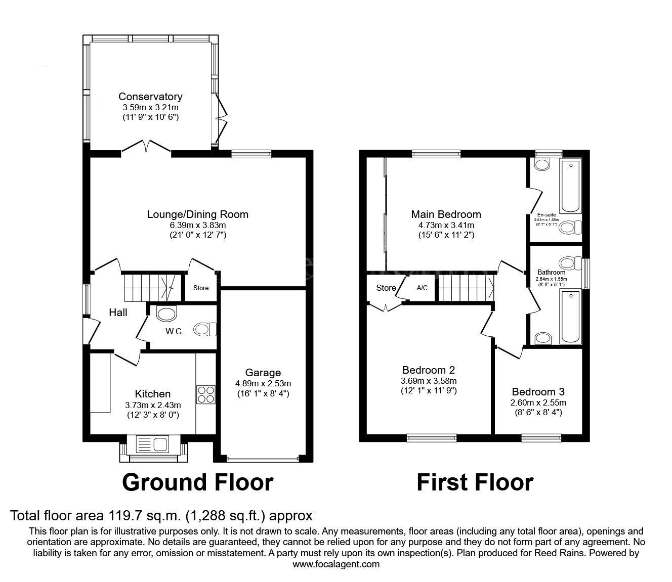 Floorplan of 3 bedroom Detached House for sale, Grange Farm Drive, Aston, South Yorkshire, S26