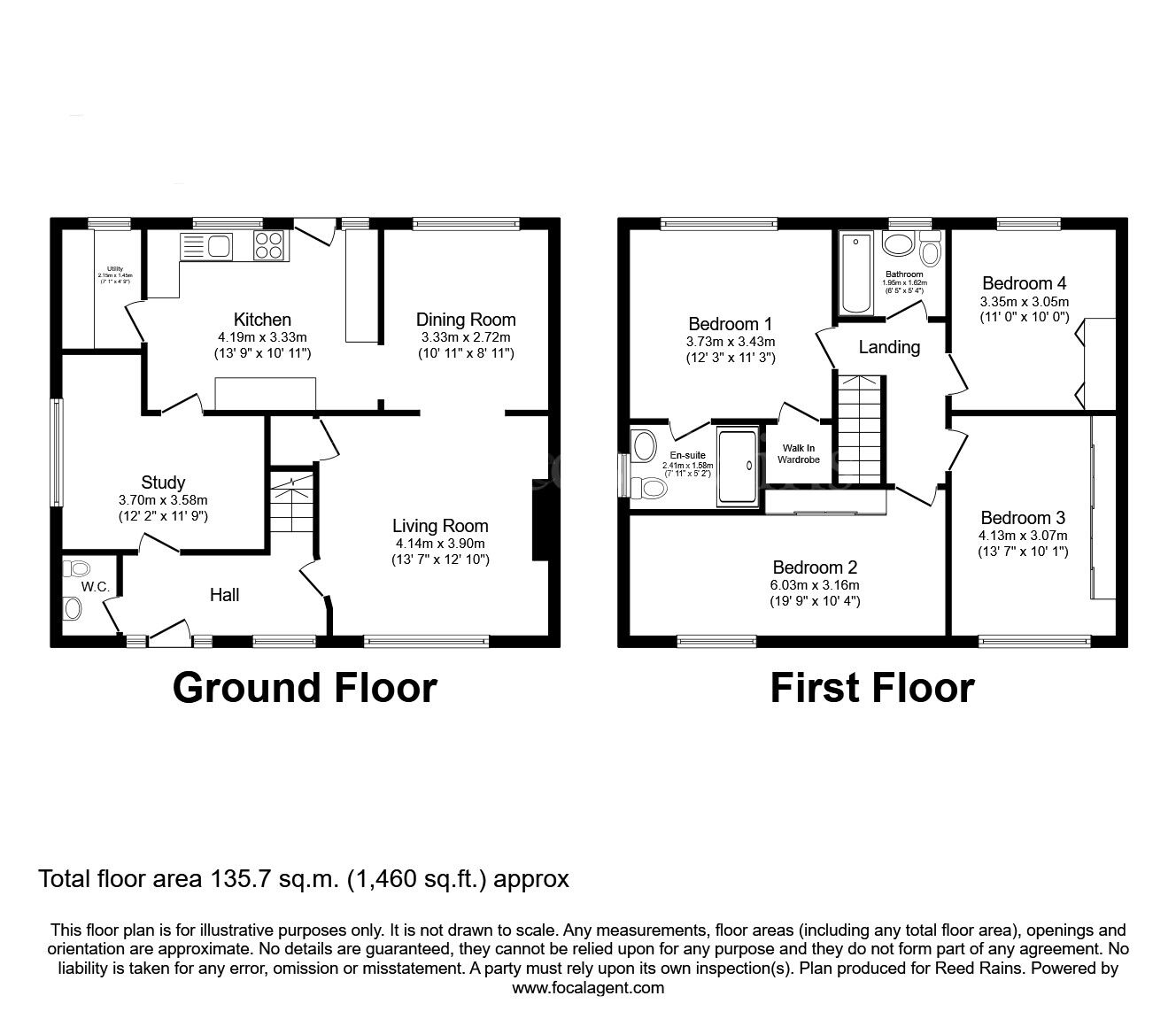 Floorplan of 4 bedroom Semi Detached House for sale, Portland Close, North Anston, South Yorkshire, S25