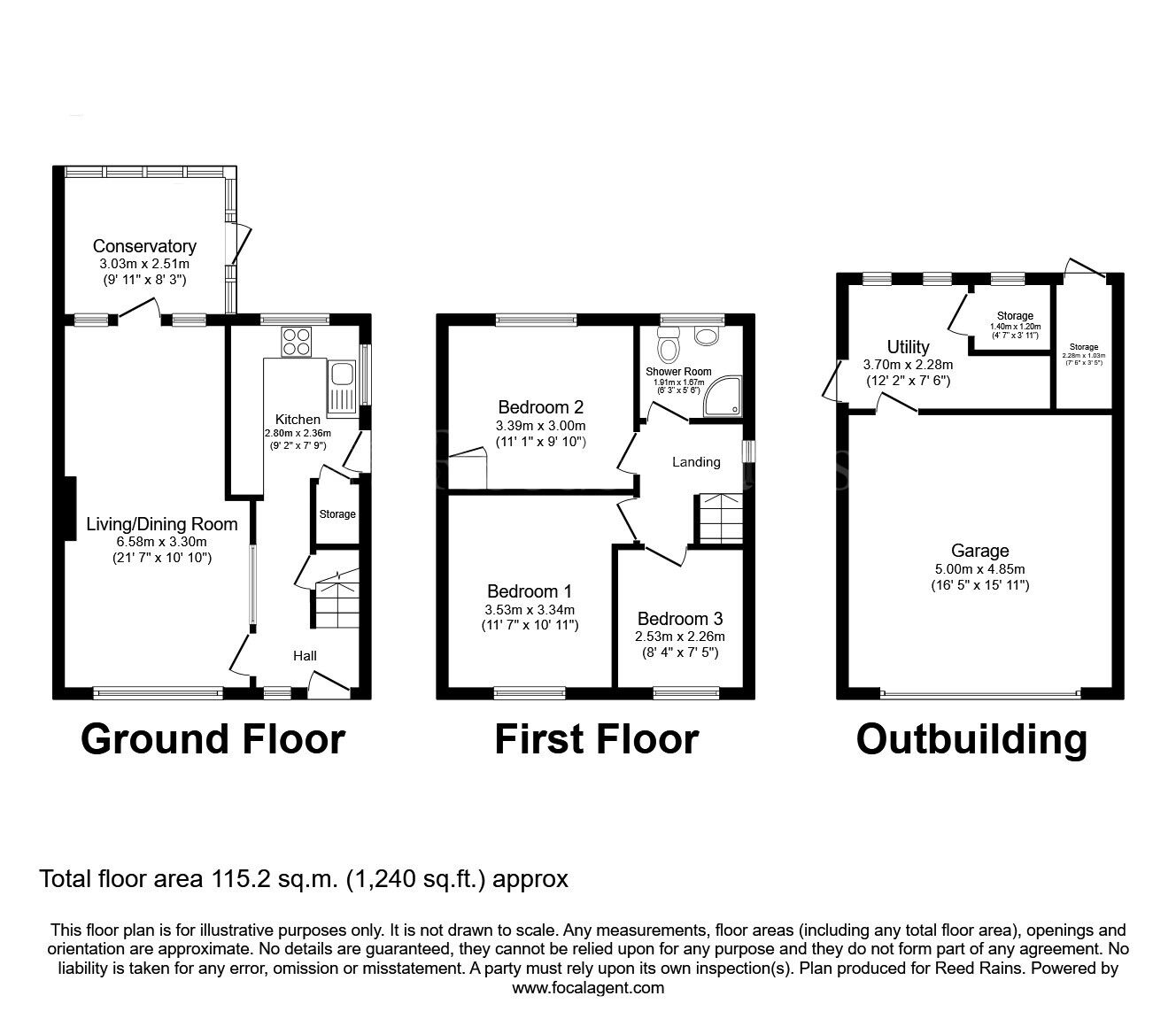 Floorplan of 3 bedroom Semi Detached House for sale, Northfield Drive, Woodsetts, South Yorkshire, S81
