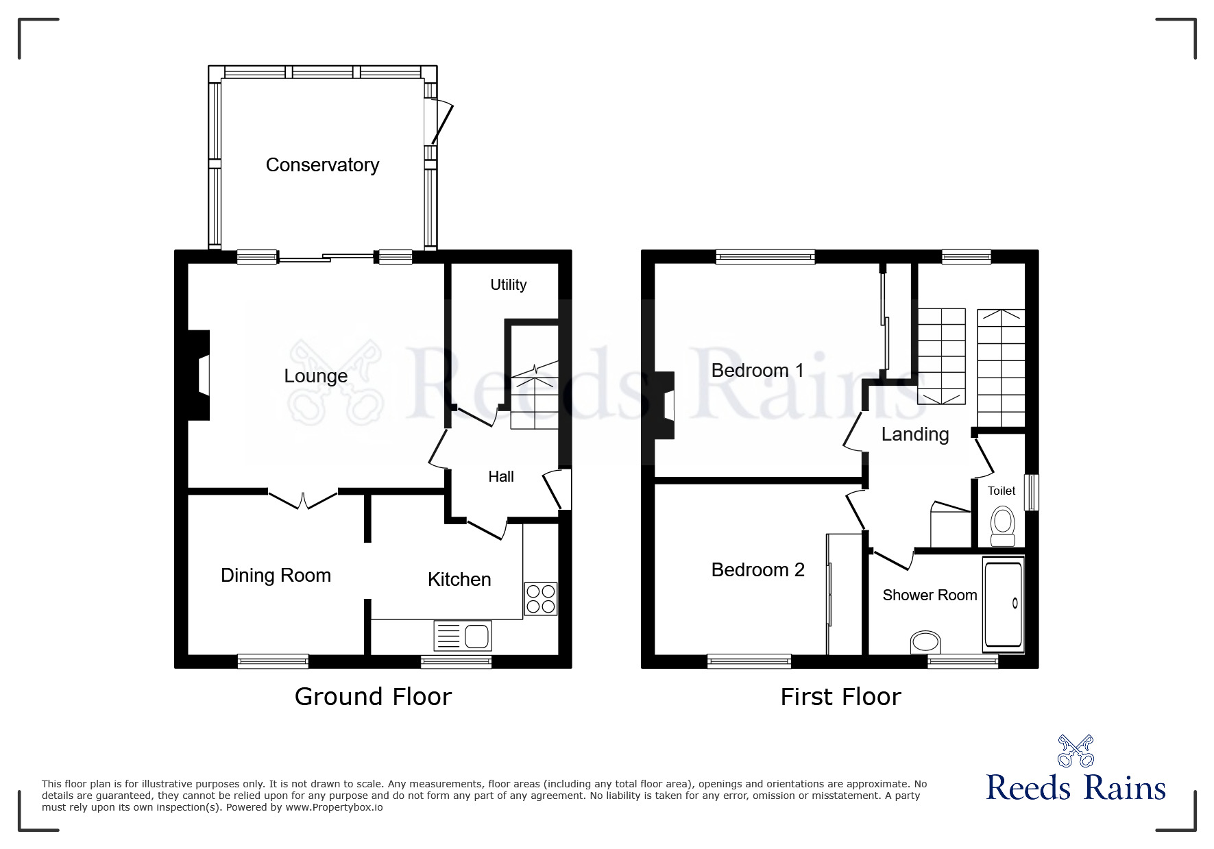 Floorplan of 2 bedroom Semi Detached House for sale, High Nook Road, Dinnington, Rotherham, S25