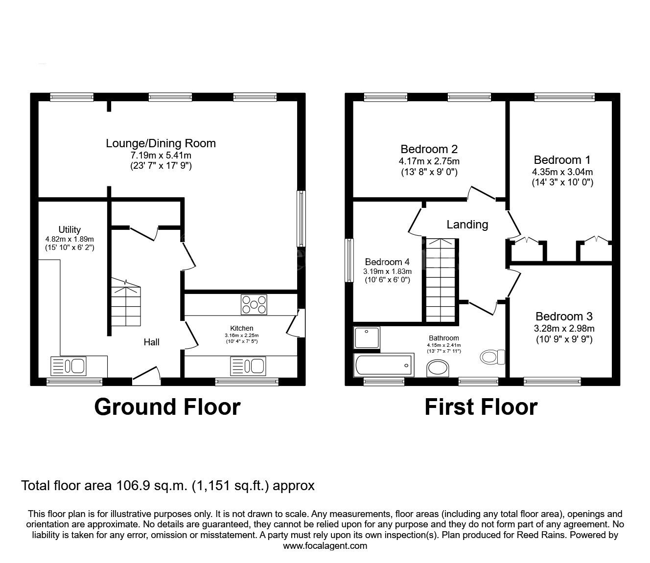 Floorplan of 4 bedroom Detached House for sale, Belvedere Close, North Anston, South Yorkshire, S25
