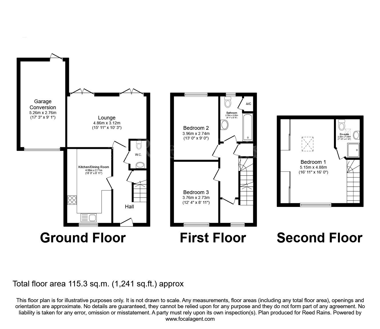 Floorplan of 3 bedroom End Terrace House for sale, Stockwell Avenue, Kiveton Park, South Yorkshire, S26