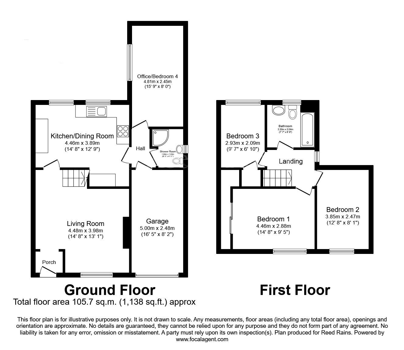 Floorplan of 4 bedroom Semi Detached House for sale, Taylor Crescent, Woodsetts, South Yorkshire, S81