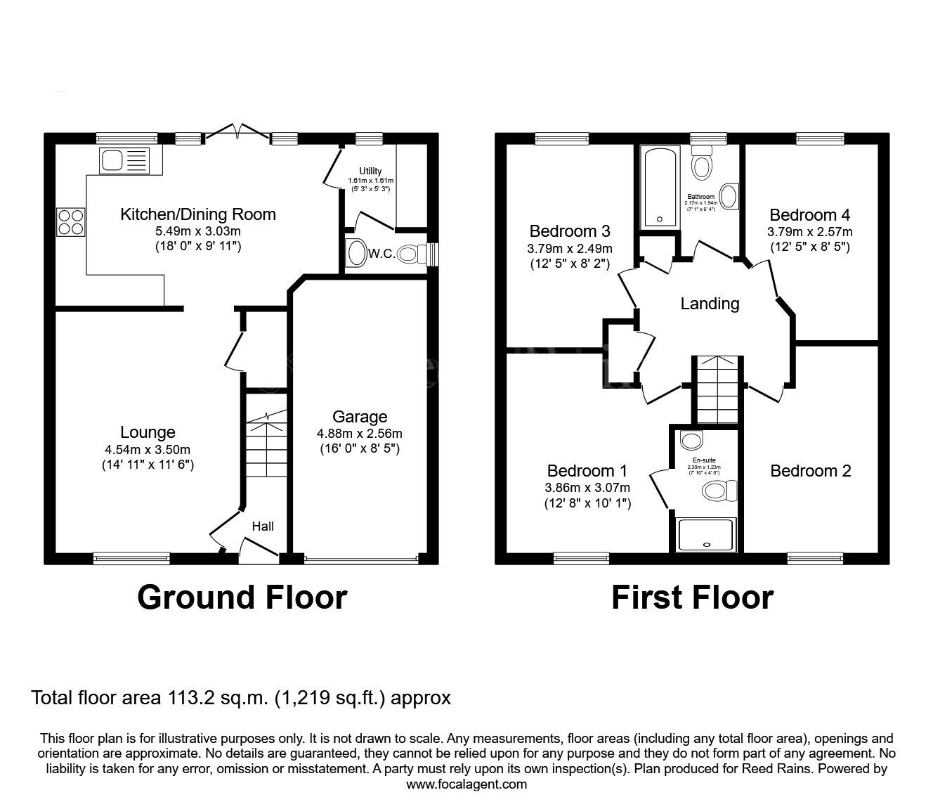 Floorplan of 4 bedroom Detached House for sale, Colliers Place, Dinnington, South Yorkshire, S25