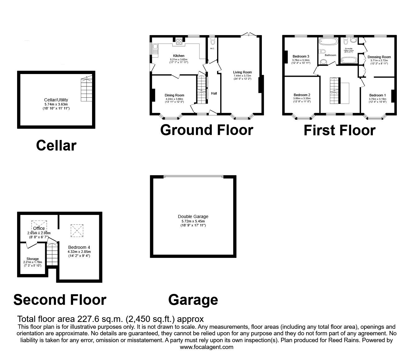 Floorplan of 4 bedroom Detached House for sale, High Street, South Anston, South Yorkshire, S25