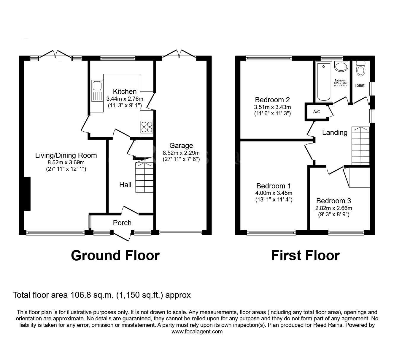 Floorplan of 3 bedroom Semi Detached House for sale, Limestone Close, Woodsetts, South Yorkshire, S81