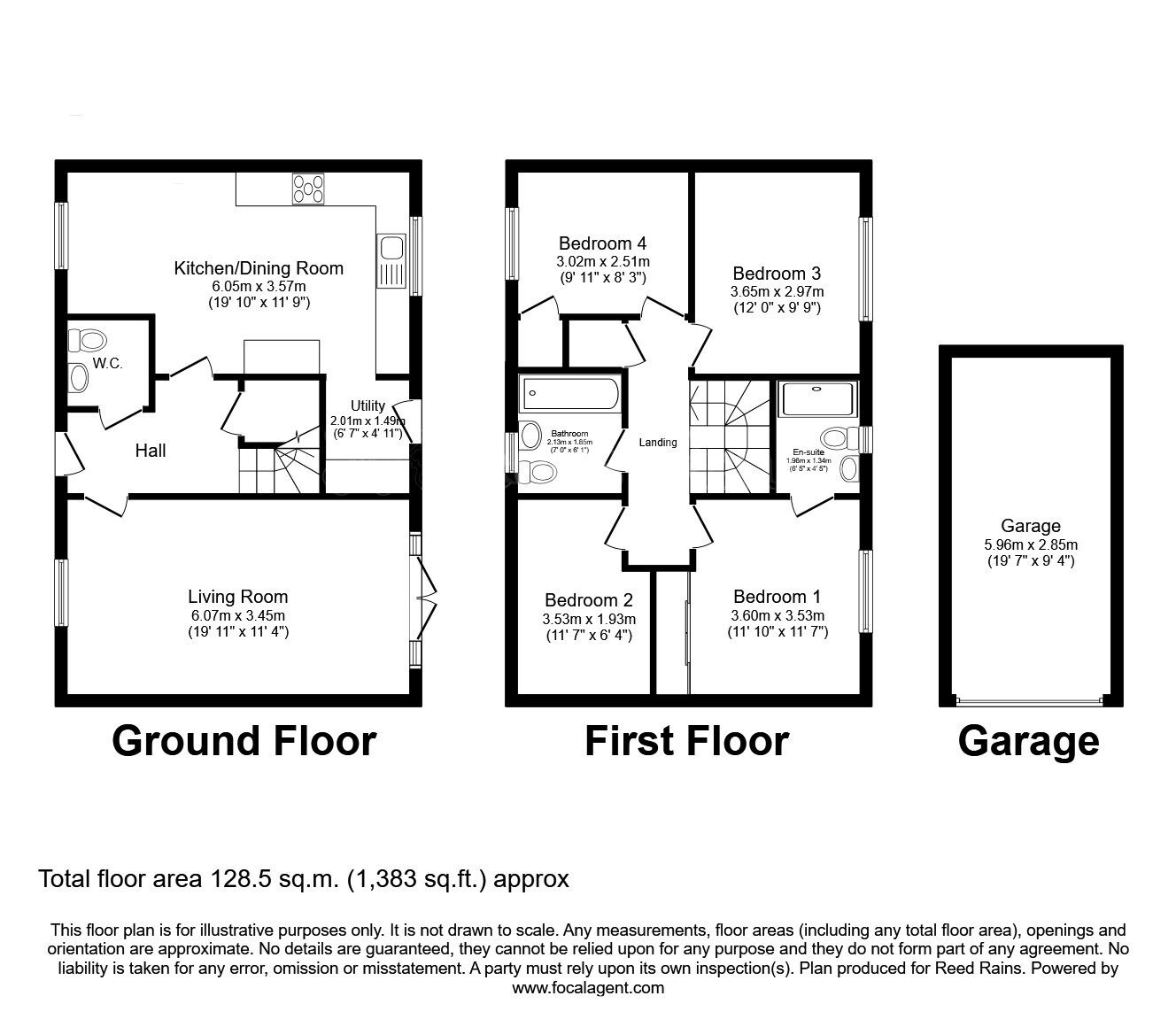 Floorplan of 4 bedroom Detached House for sale, Trusdale Avenue, Dinnington, South Yorkshire, S25