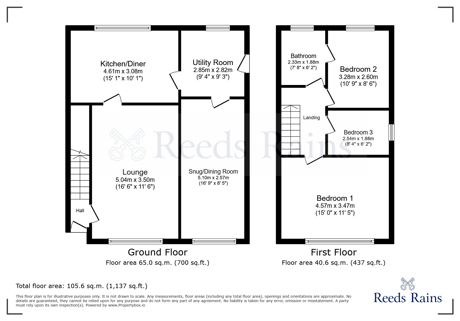 Floorplan of 3 bedroom Semi Detached House for sale, Windsor Walk, South Anston, South Yorkshire, S25