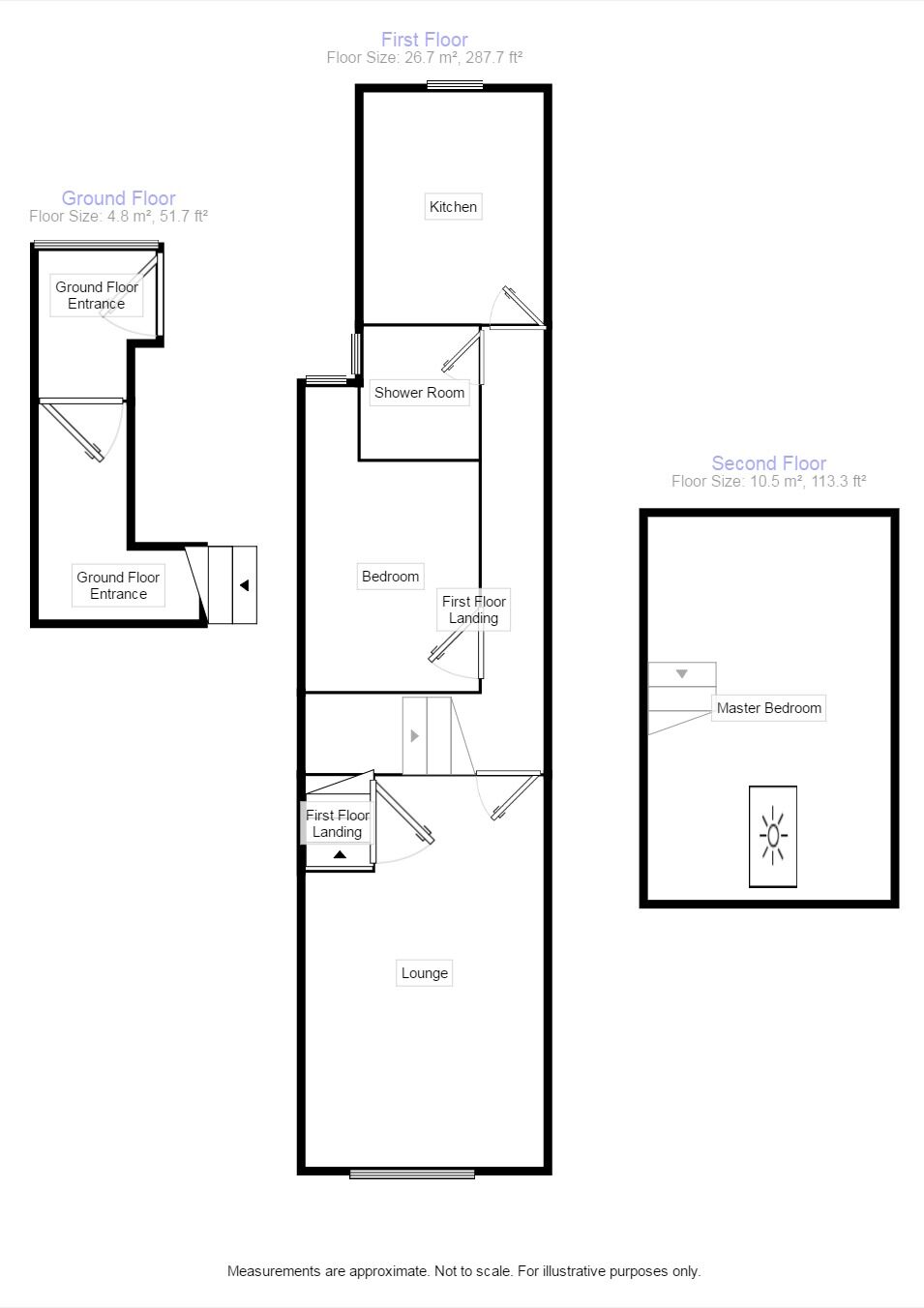 Floorplan of 1 bedroom Flat to rent, Woodhouse Green, Thurcroft, South Yorkshire, S66