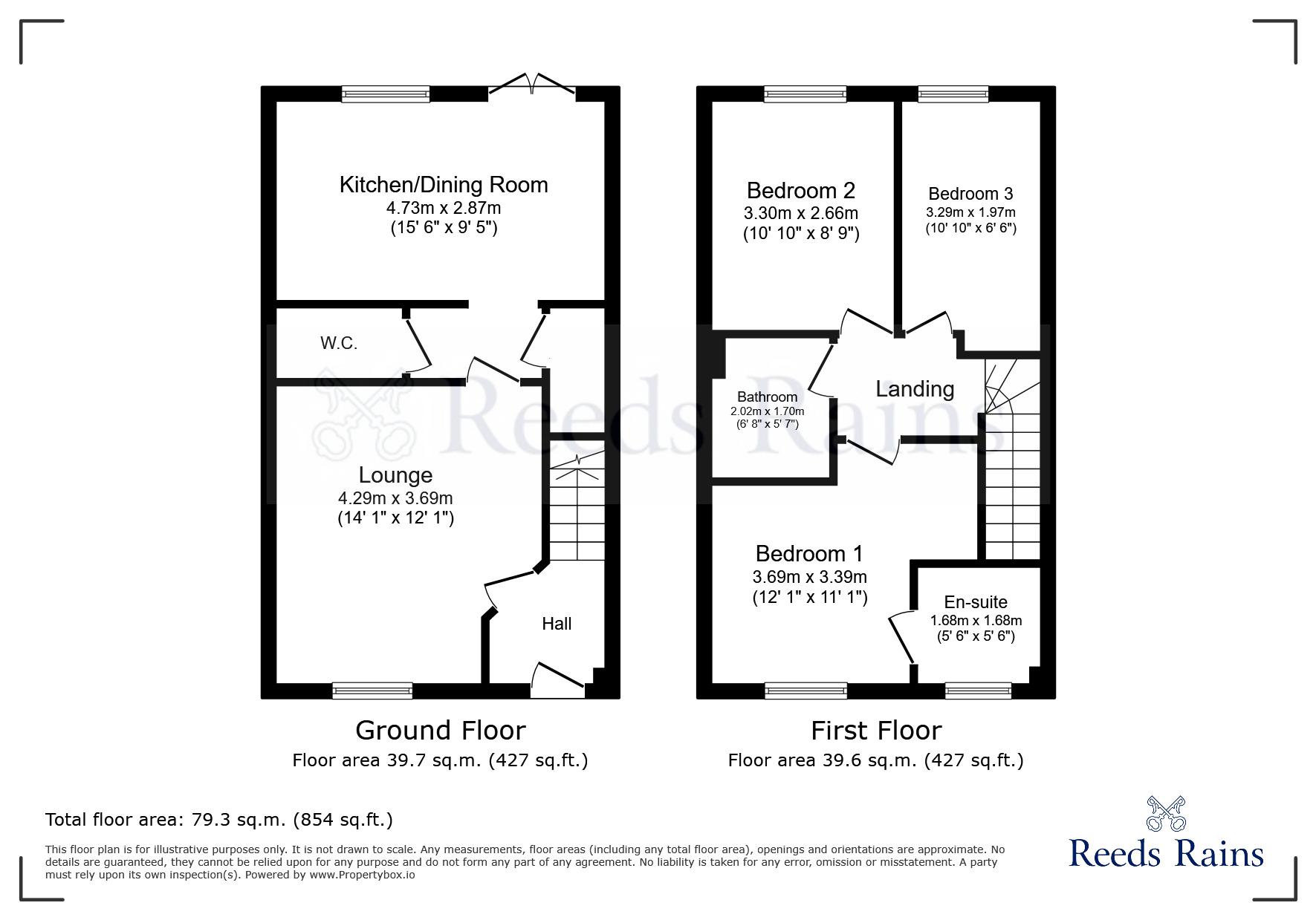 Floorplan of 3 bedroom Semi Detached House for sale, Trusdale Avenue, Dinnington, South Yorkshire, S25