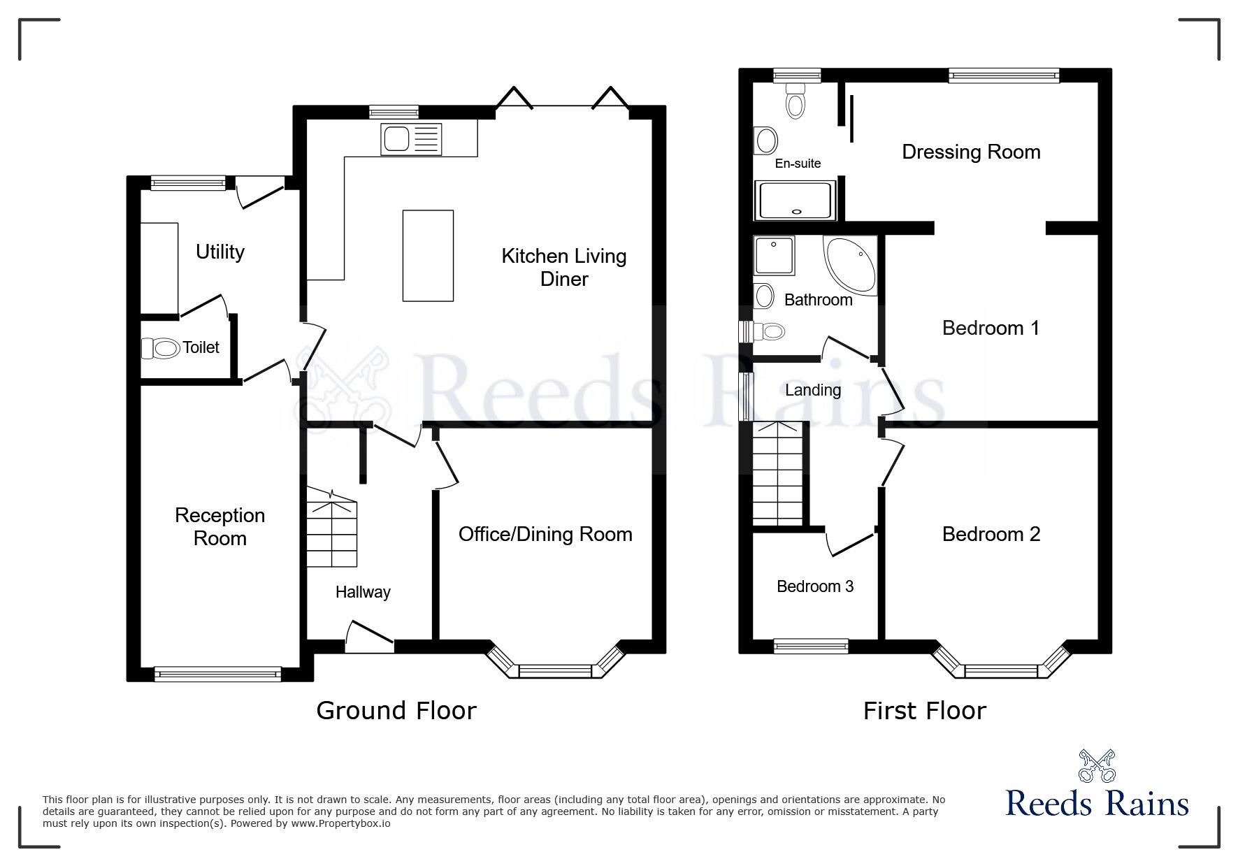 Floorplan of 3 bedroom Detached House for sale, Nursery Road, Dinnington, South Yorkshire, S25