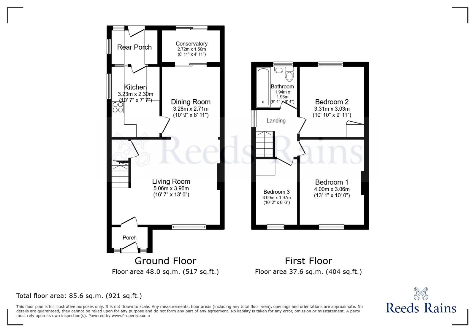 Floorplan of 3 bedroom Semi Detached House to rent, Park Avenue, North Anston, South Yorkshire, S25