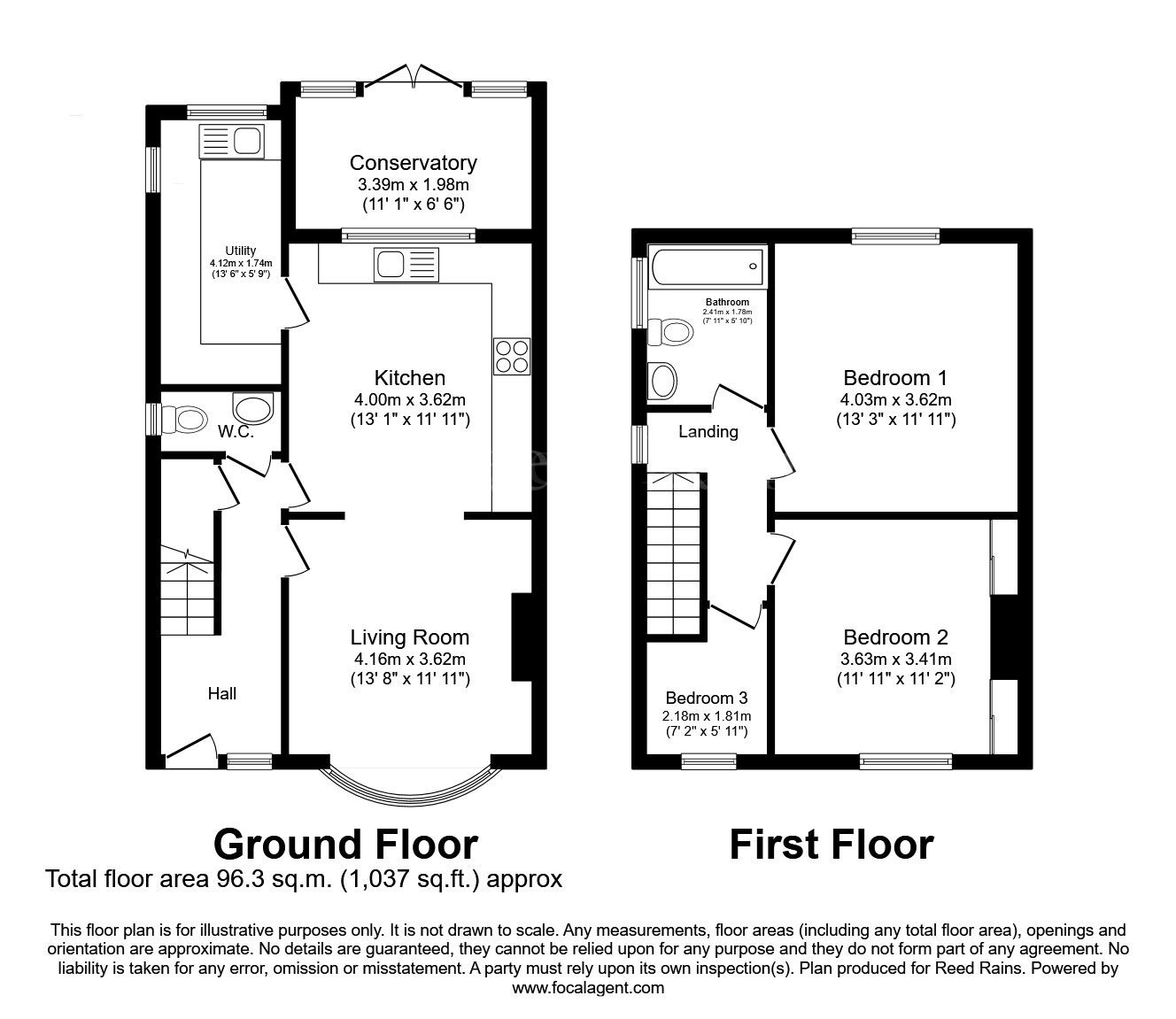 Floorplan of 3 bedroom Semi Detached House for sale, West View, Doncaster Road, Worksop, S81