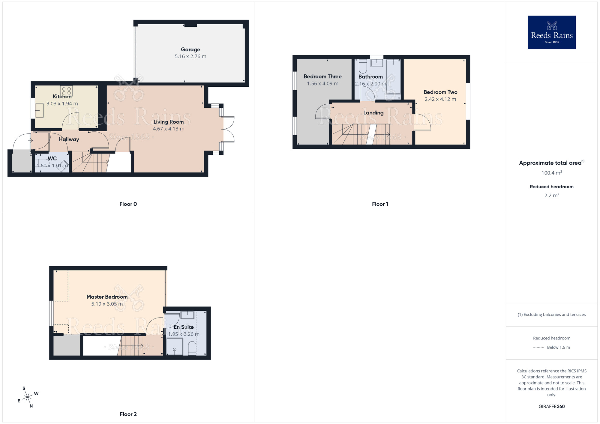Floorplan of 3 bedroom End Terrace House for sale, Knavesmire Avenue, Dinnington, South Yorkshire, S25