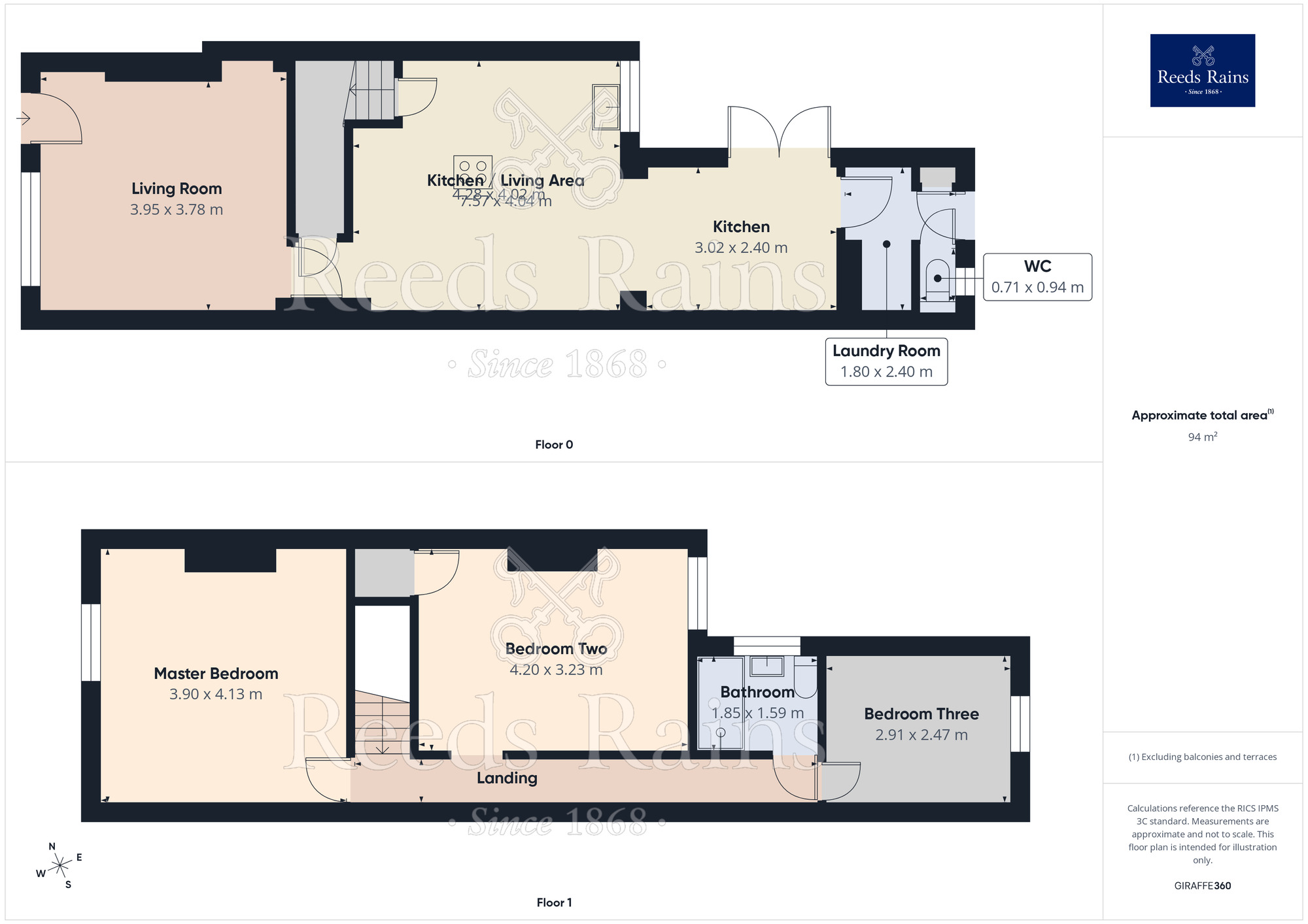 Floorplan of 3 bedroom Mid Terrace House for sale, Nursery Road, North Anston, South Yorkshire, S25