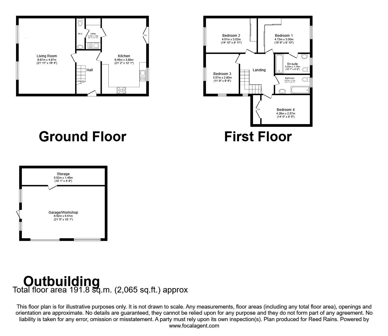Floorplan of 4 bedroom Detached House for sale, Swinston Hill Road, Dinnington, South Yorkshire, S25