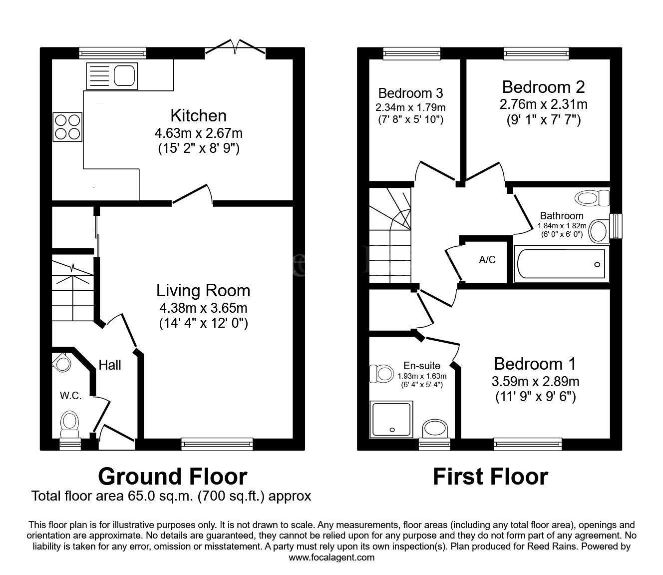 Floorplan of 3 bedroom Semi Detached House for sale, Candle Crescent, Thurcroft, South Yorkshire, S66