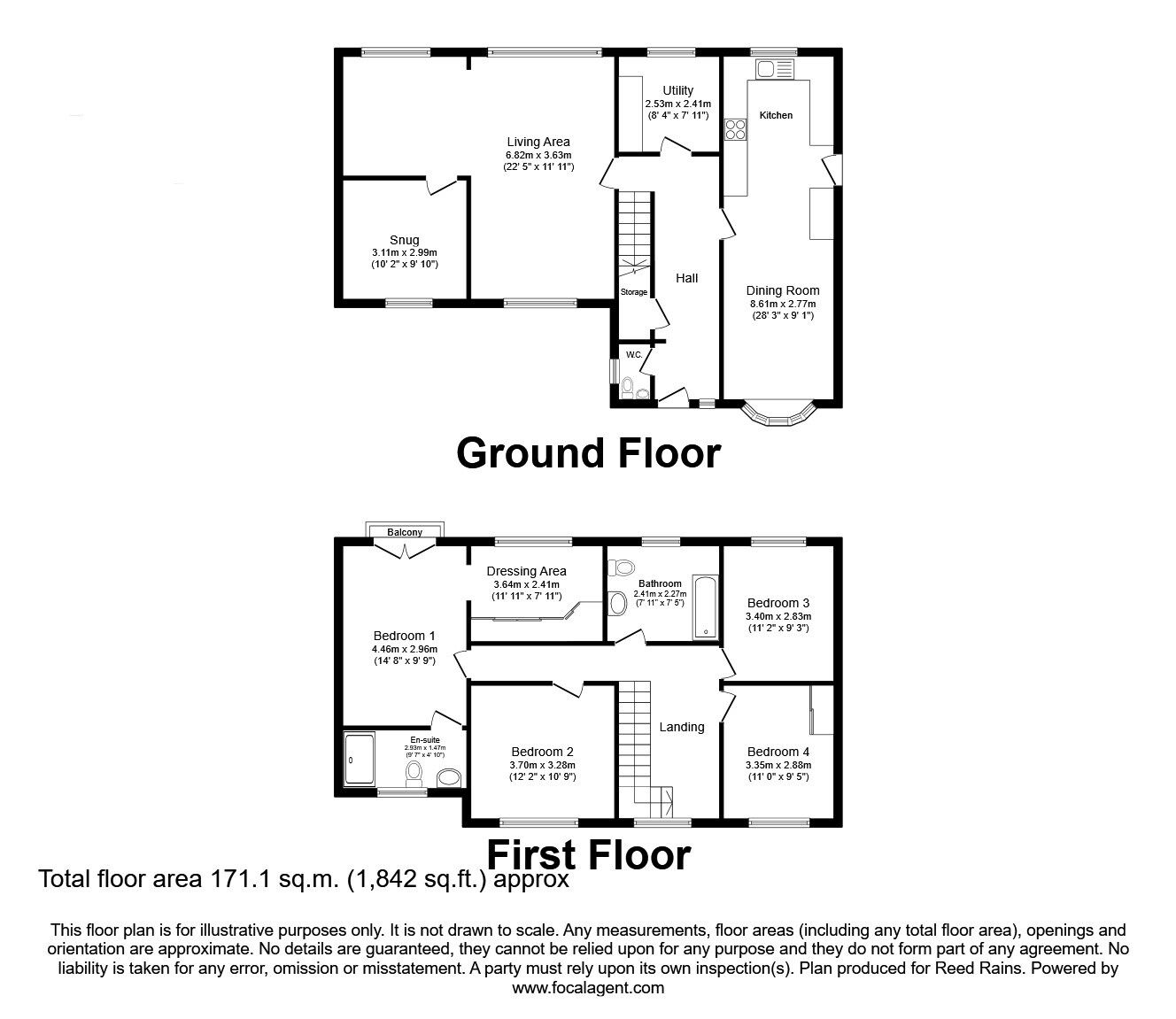 Floorplan of 4 bedroom Detached House for sale, West Street, South Anston, South Yorkshire, S25