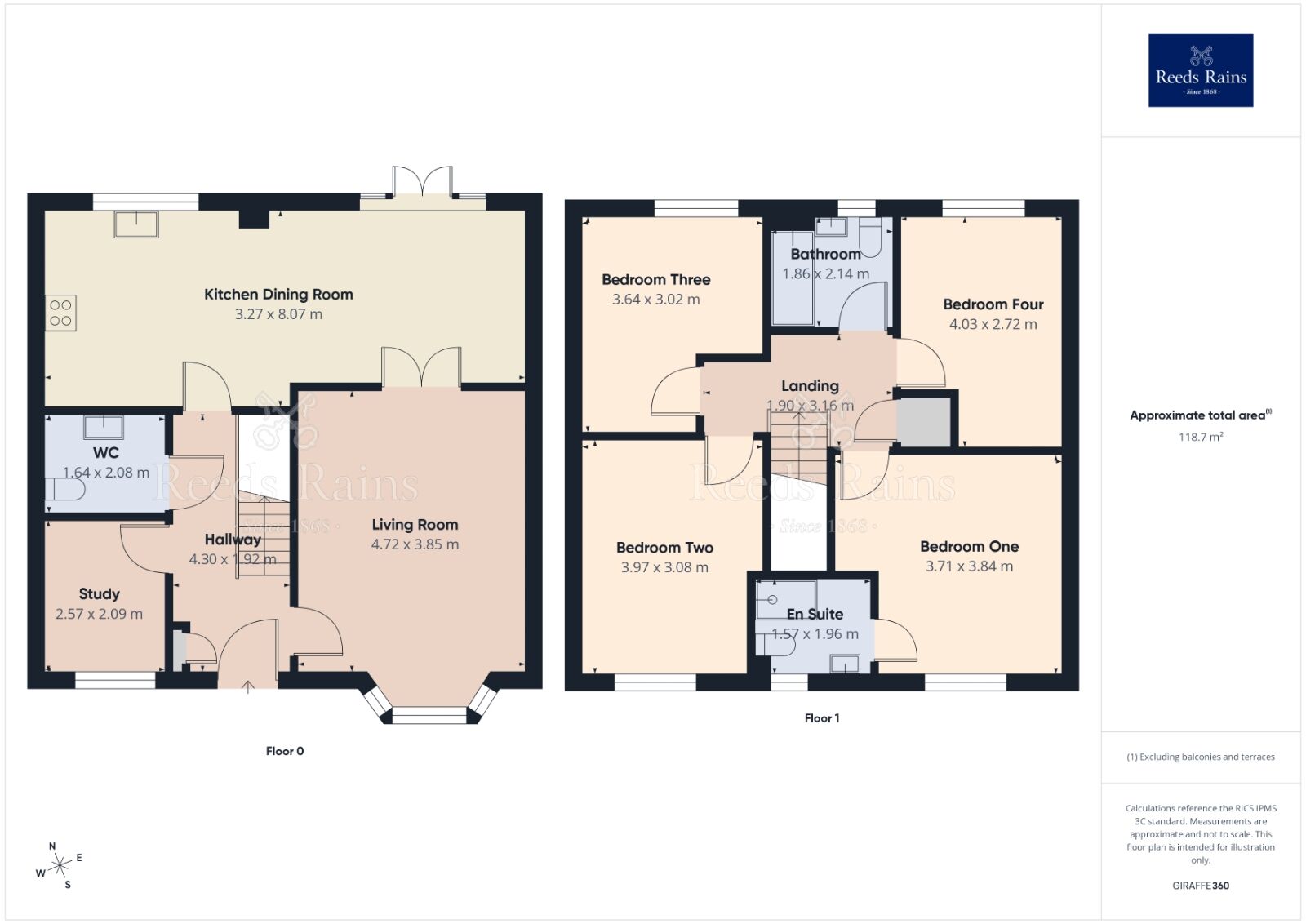 Floorplan of 4 bedroom Detached House to rent, Wentworth Way, Dinnington, South Yorkshire, S25