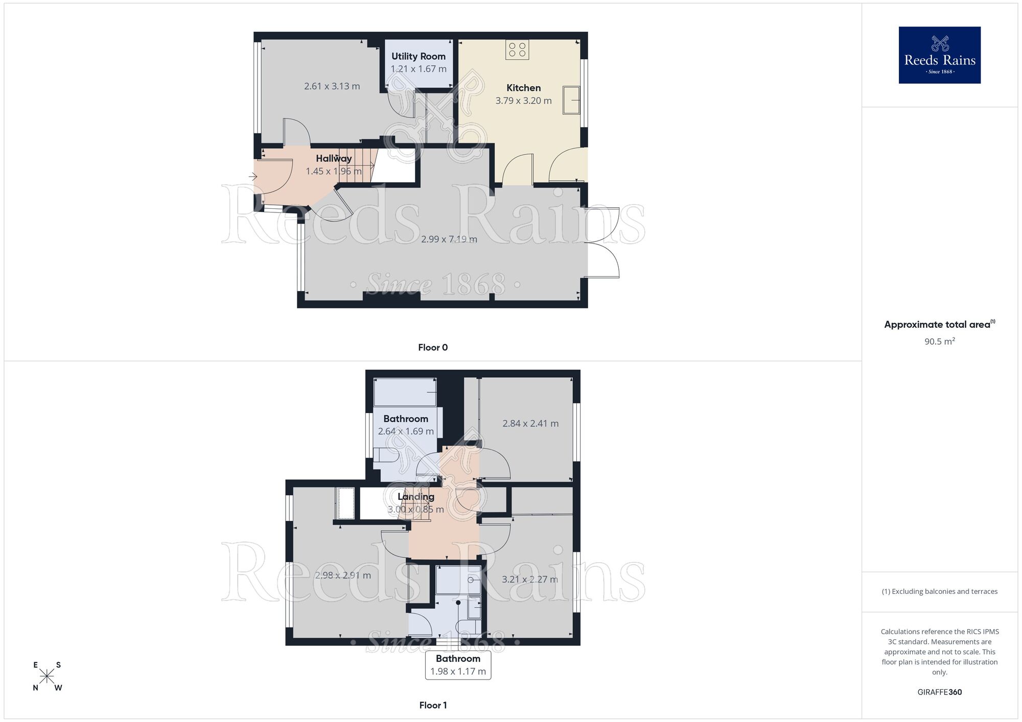 Floorplan of 3 bedroom Detached House for sale, Washington Close, Dinnington, Sheffield, S25