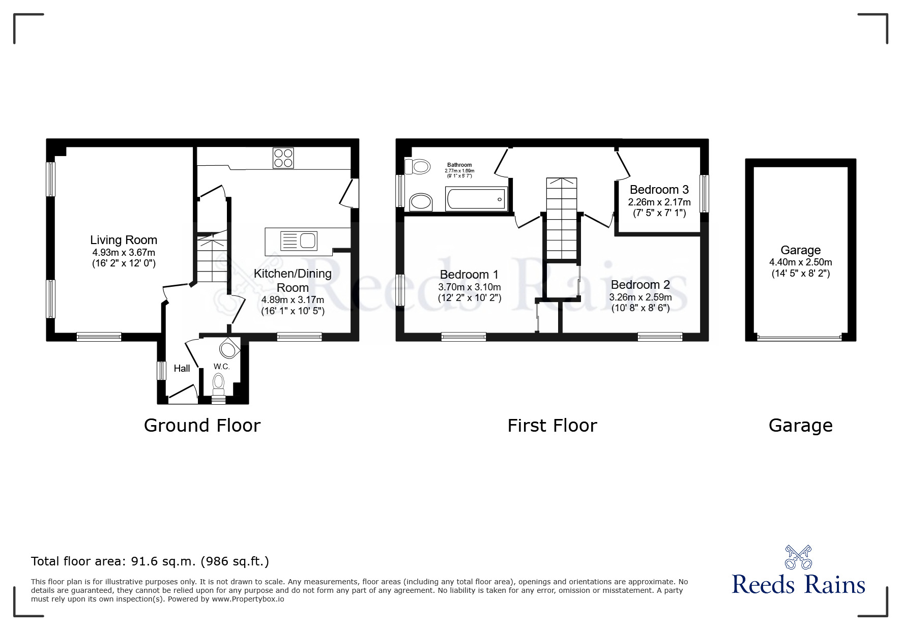 Floorplan of 3 bedroom Semi Detached House for sale, Sanders Way, Dinnington, South Yorkshire, S25