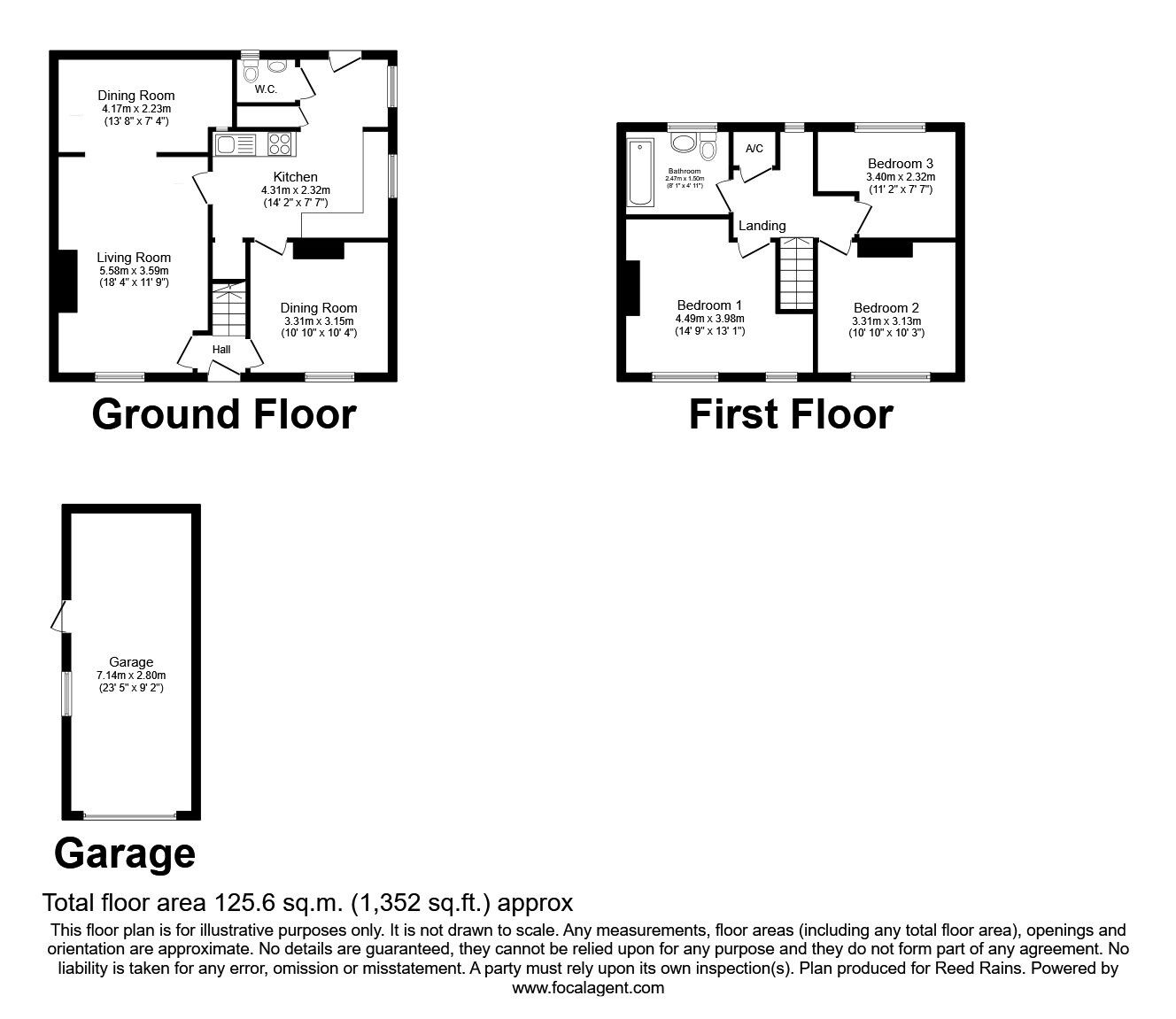 Floorplan of 3 bedroom Semi Detached House for sale, Sawn Moor Avenue, Thurcroft, South Yorkshire, S66