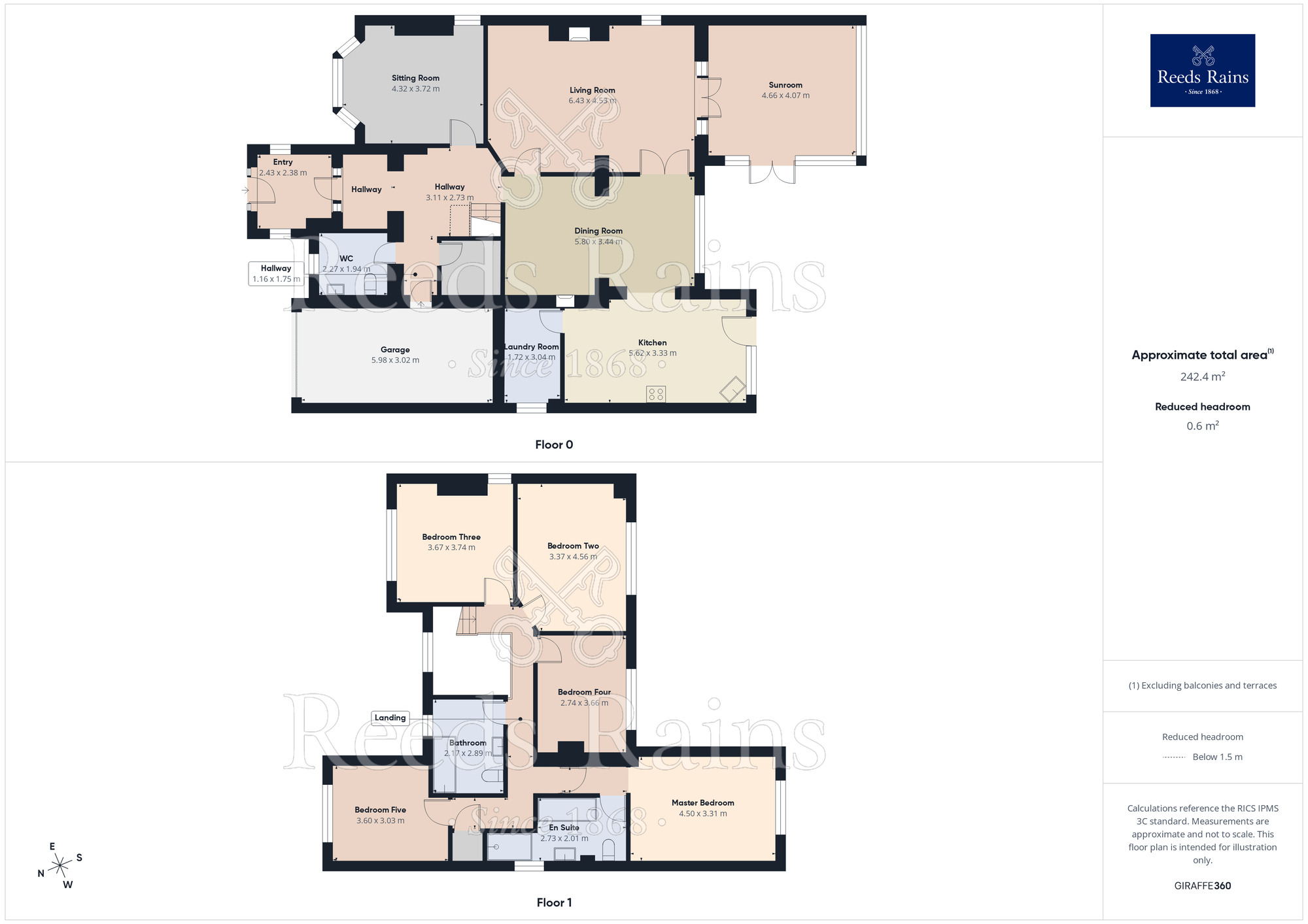 Floorplan of 5 bedroom Detached House for sale, Swinston Hill Road, Dinnington, South Yorkshire, S25