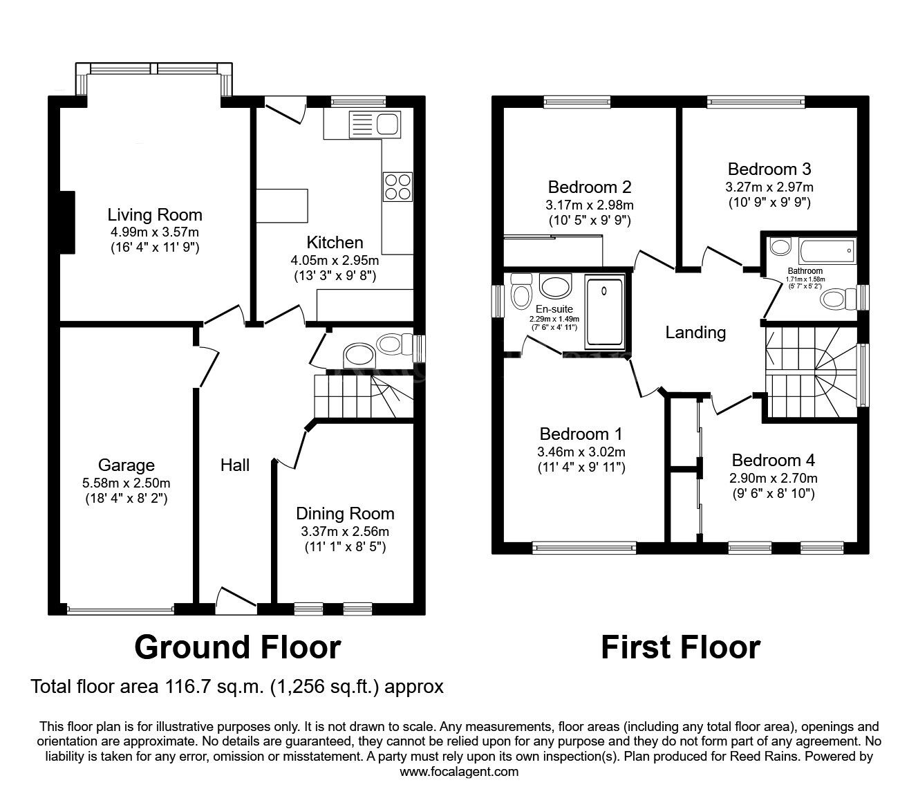Floorplan of 4 bedroom Detached House for sale, Parklands Avenue, Dinnington, South Yorkshire, S25