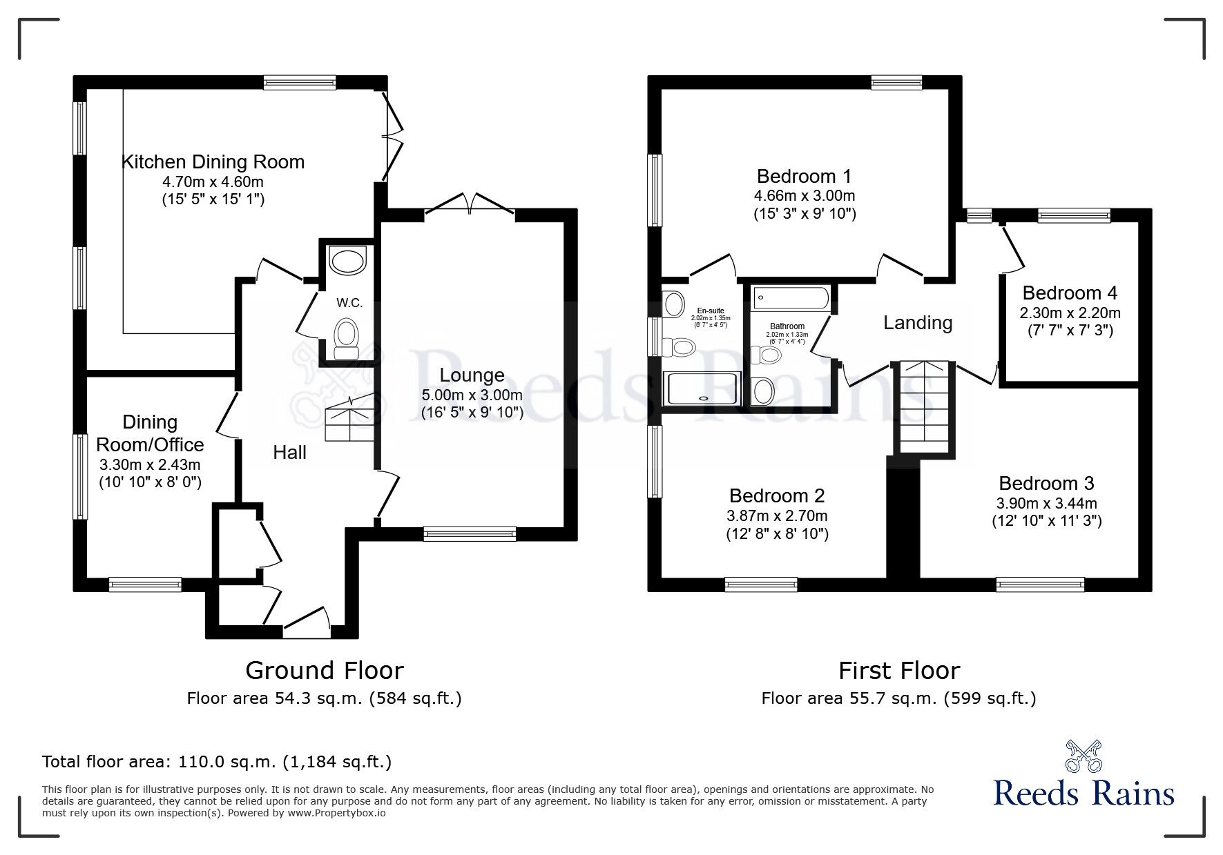 Floorplan of 4 bedroom Detached House for sale, Levett Drive, Thurcroft, South Yorkshire, S66