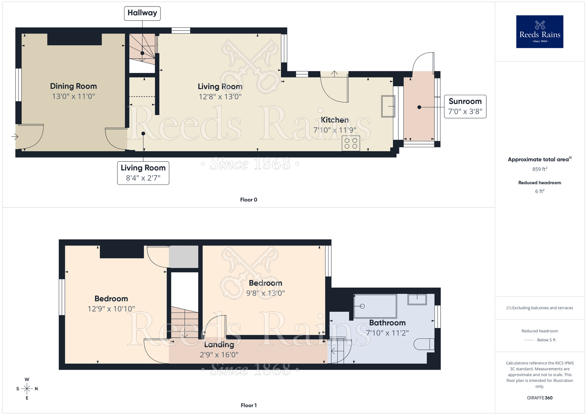Floorplan of 2 bedroom End Terrace House for sale, Wales Road, Kiveton Park, South Yorkshire, S26