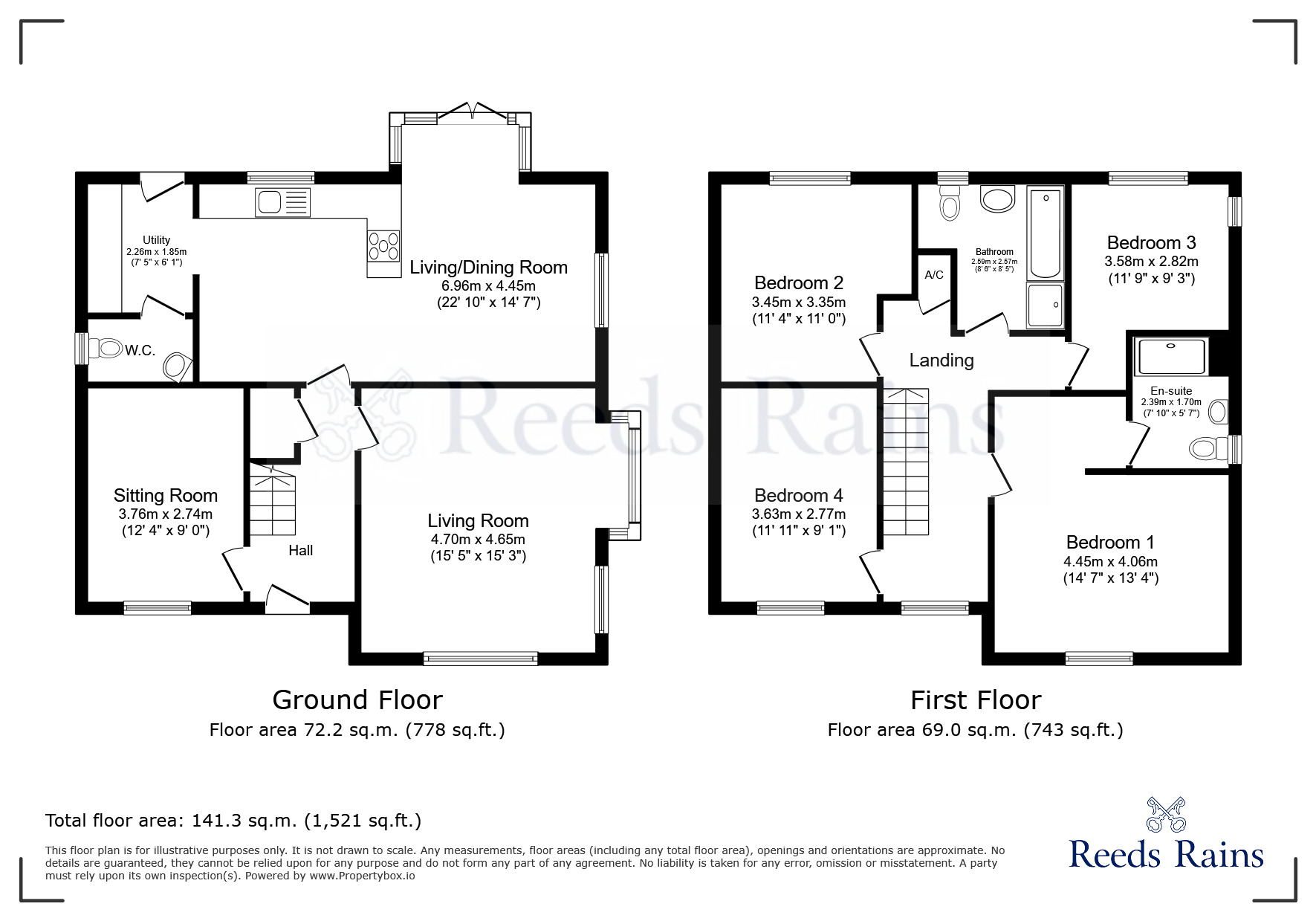 Floorplan of 4 bedroom Detached House for sale, Cottongrass Gardens, Dinnington, South Yorkshire, S25