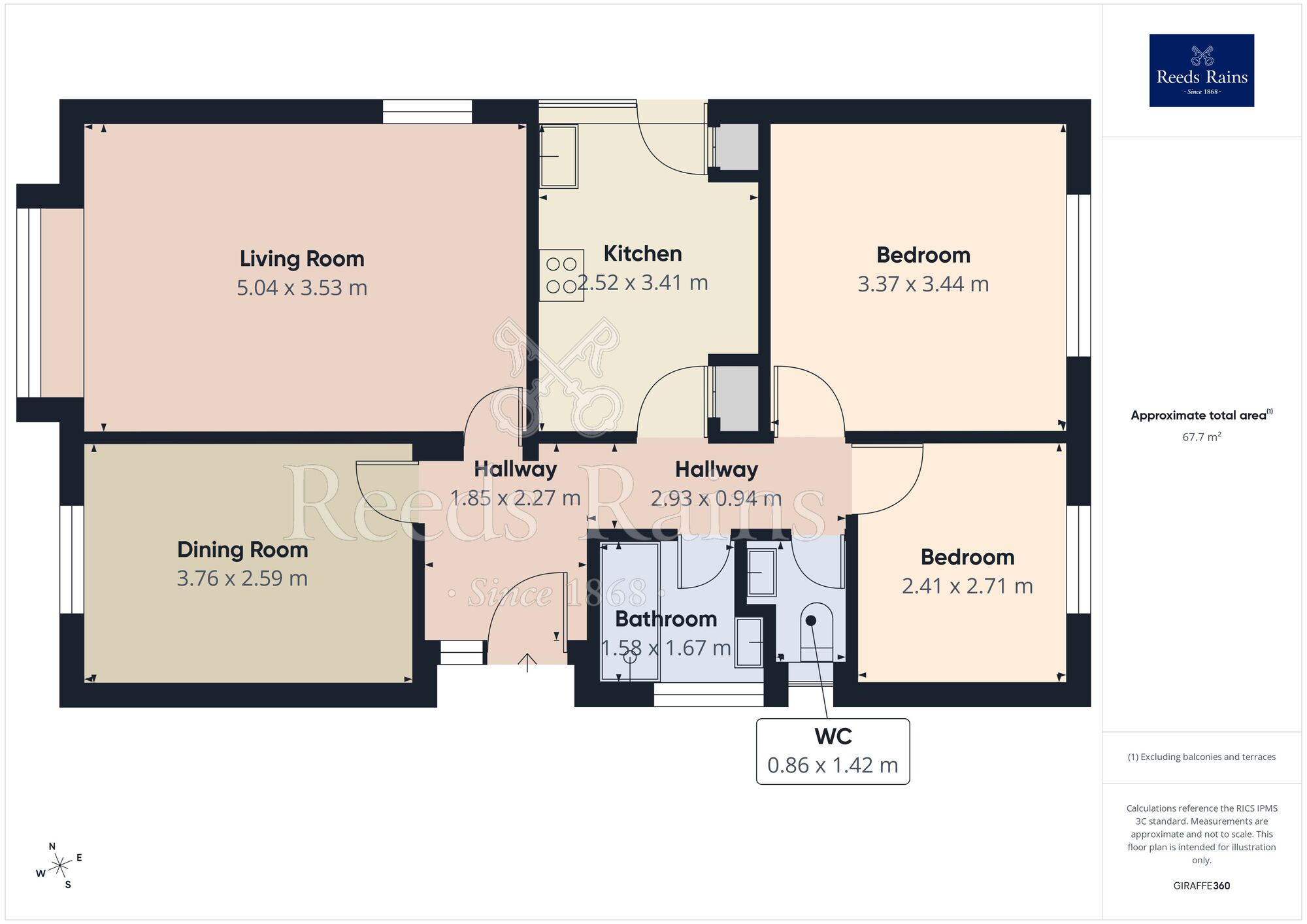 Floorplan of 3 bedroom Detached Bungalow for sale, Lockwood Avenue, South Anston, South Yorkshire, S25