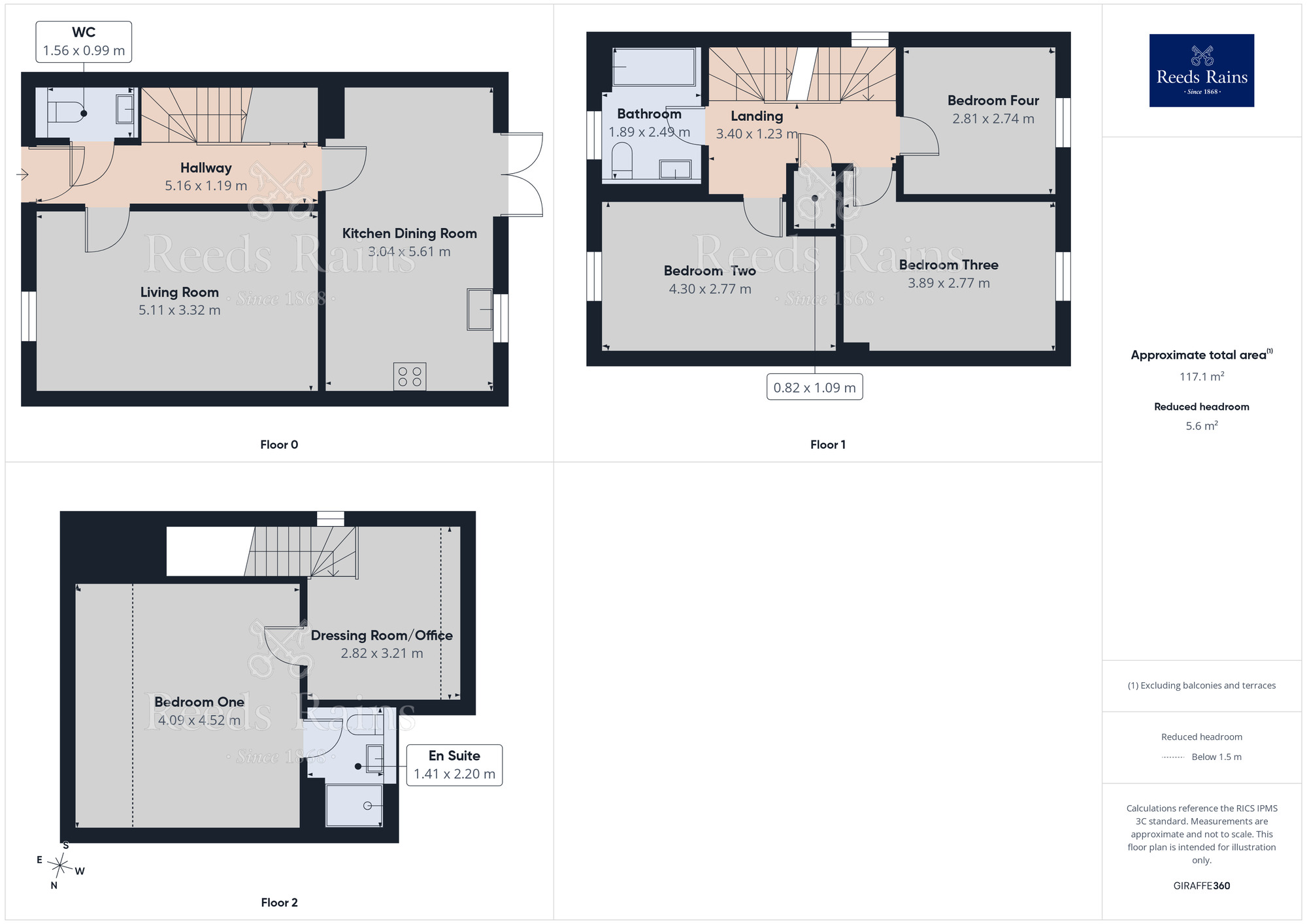 Floorplan of 4 bedroom Semi Detached House for sale, Whitebeam Rise, Kiveton Park, South Yorkshire, S26