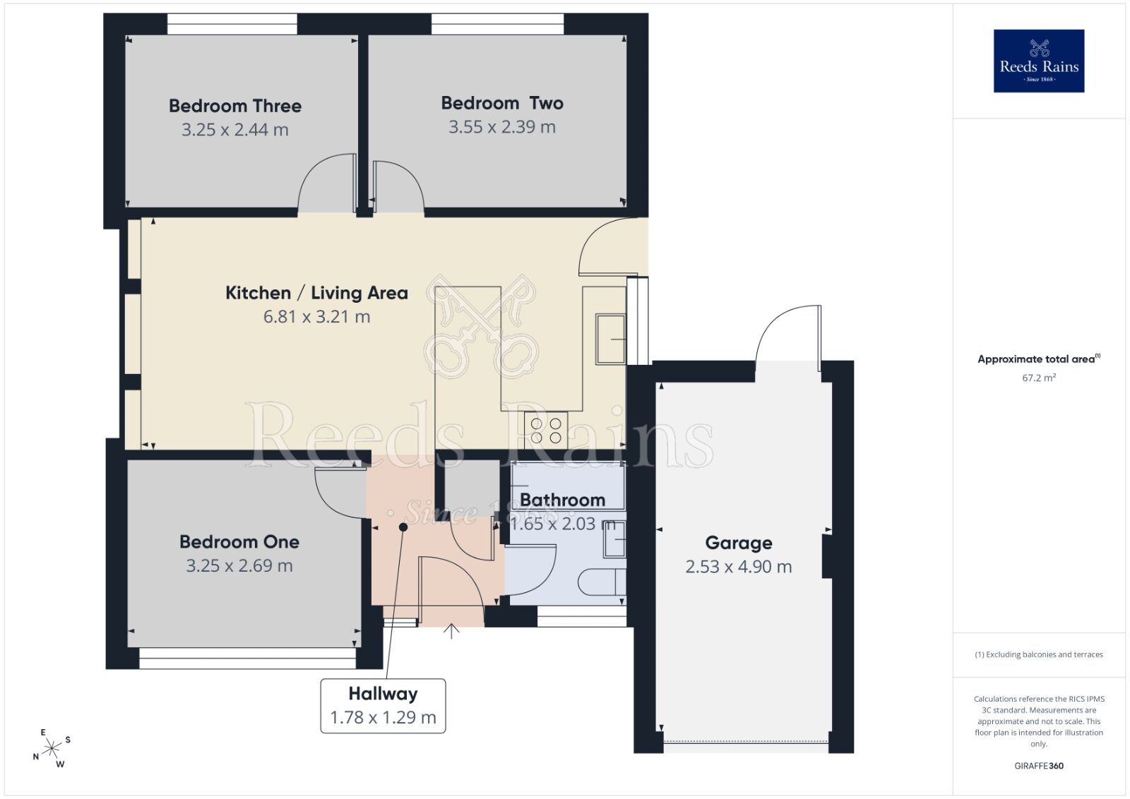 Floorplan of 3 bedroom Detached Bungalow to rent, Wellington Avenue, North Anston, South Yorkshire, S25