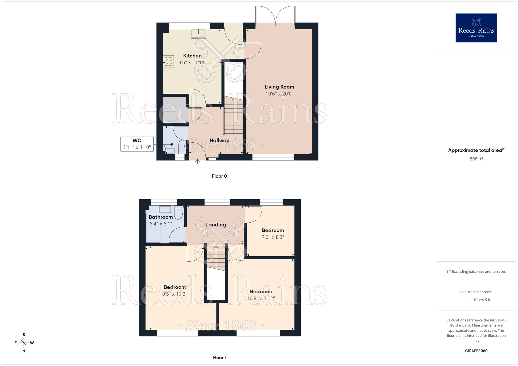 Floorplan of 3 bedroom Semi Detached House for sale, Shelley Drive, Dinnington, South Yorkshire, S25