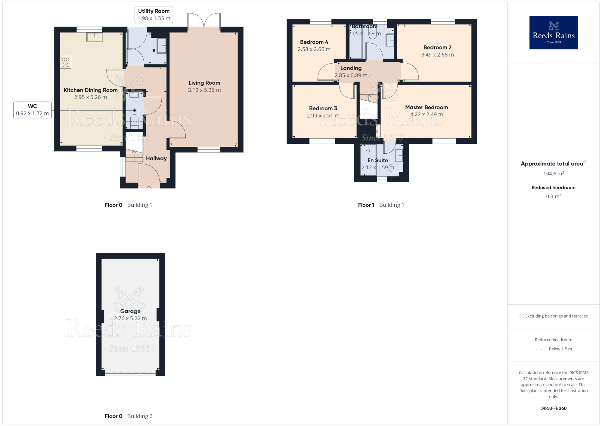 Floorplan of 4 bedroom Detached House for sale, Cloverleaf Court, Rhodesia, Nottinghamshire, S80