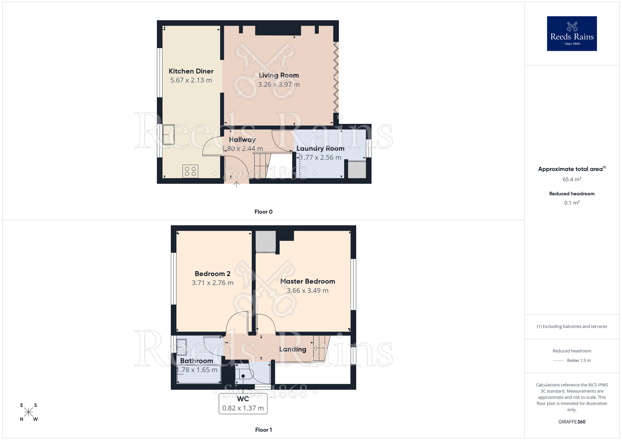 Floorplan of 2 bedroom Semi Detached House for sale, Lindrick Close, Carlton-in-Lindrick, Nottinghamshire, S81