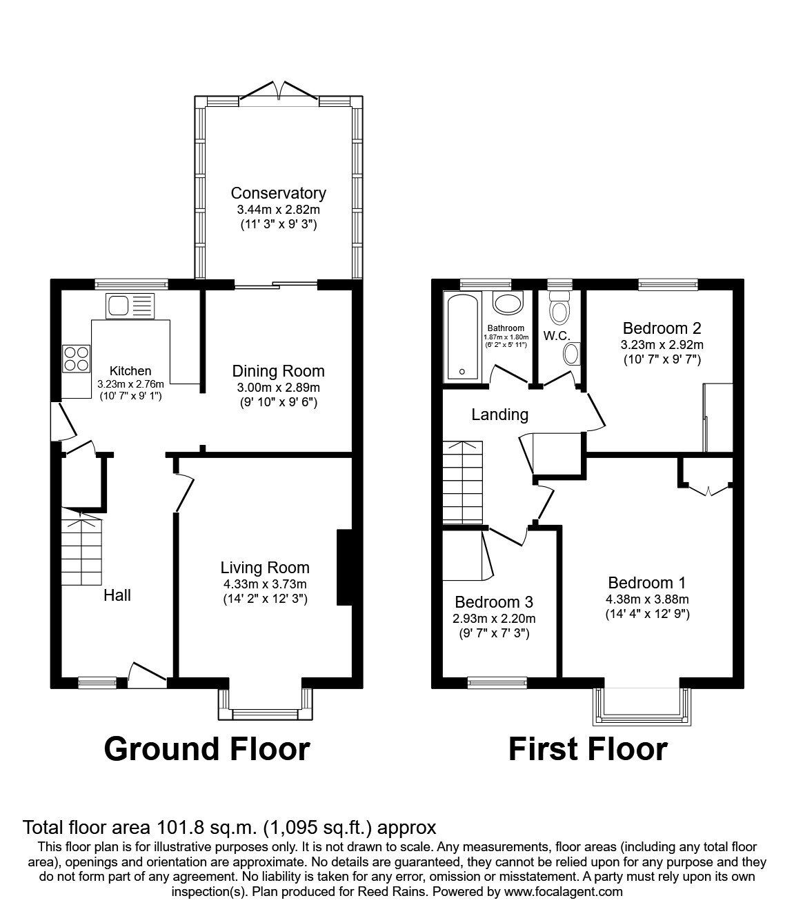 Floorplan of 3 bedroom Detached House for sale, Belfry Way, Dinnington, South Yorkshire, S25