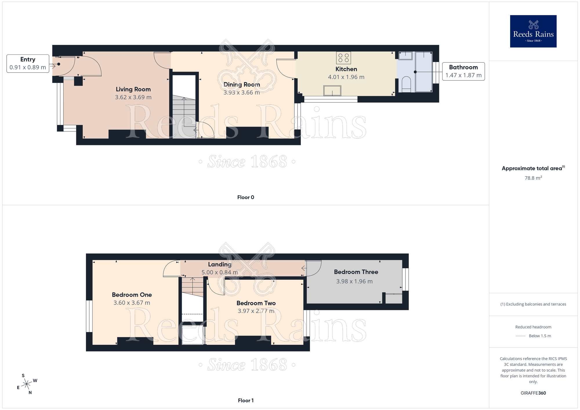 Floorplan of 3 bedroom Mid Terrace House for sale, Leopold Avenue, Dinnington, South Yorkshire, S25