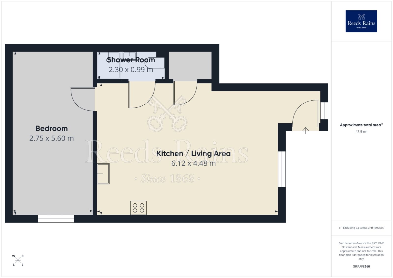 Floorplan of 1 bedroom Flat to rent, Groot Close, Sunnyside, South Yorkshire, S66
