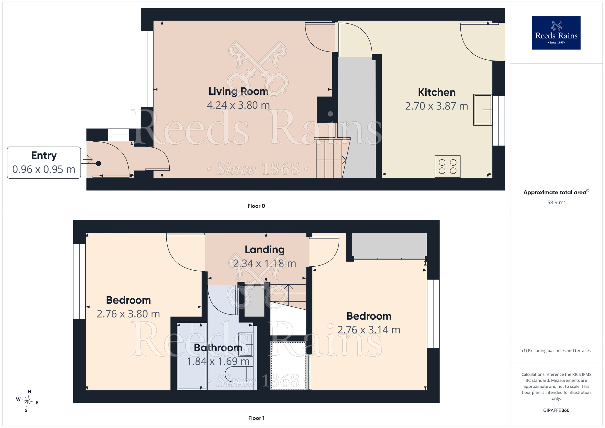Floorplan of 2 bedroom Mid Terrace House for sale, Garden House Drive, Kiveton Park, South Yorkshire, S26