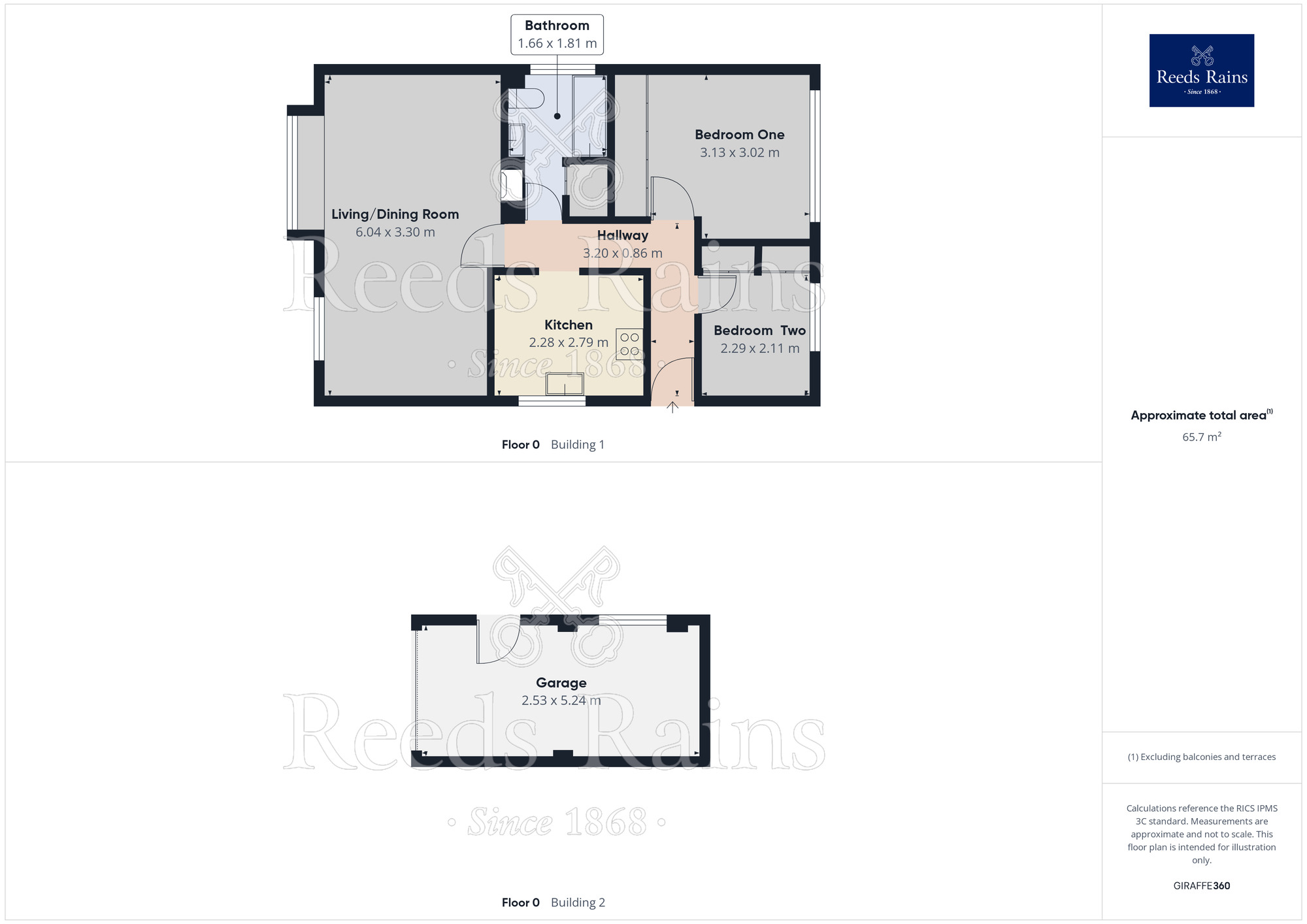 Floorplan of 2 bedroom Detached Bungalow for sale, Patterdale Way, North Anston, South Yorkshire, S25