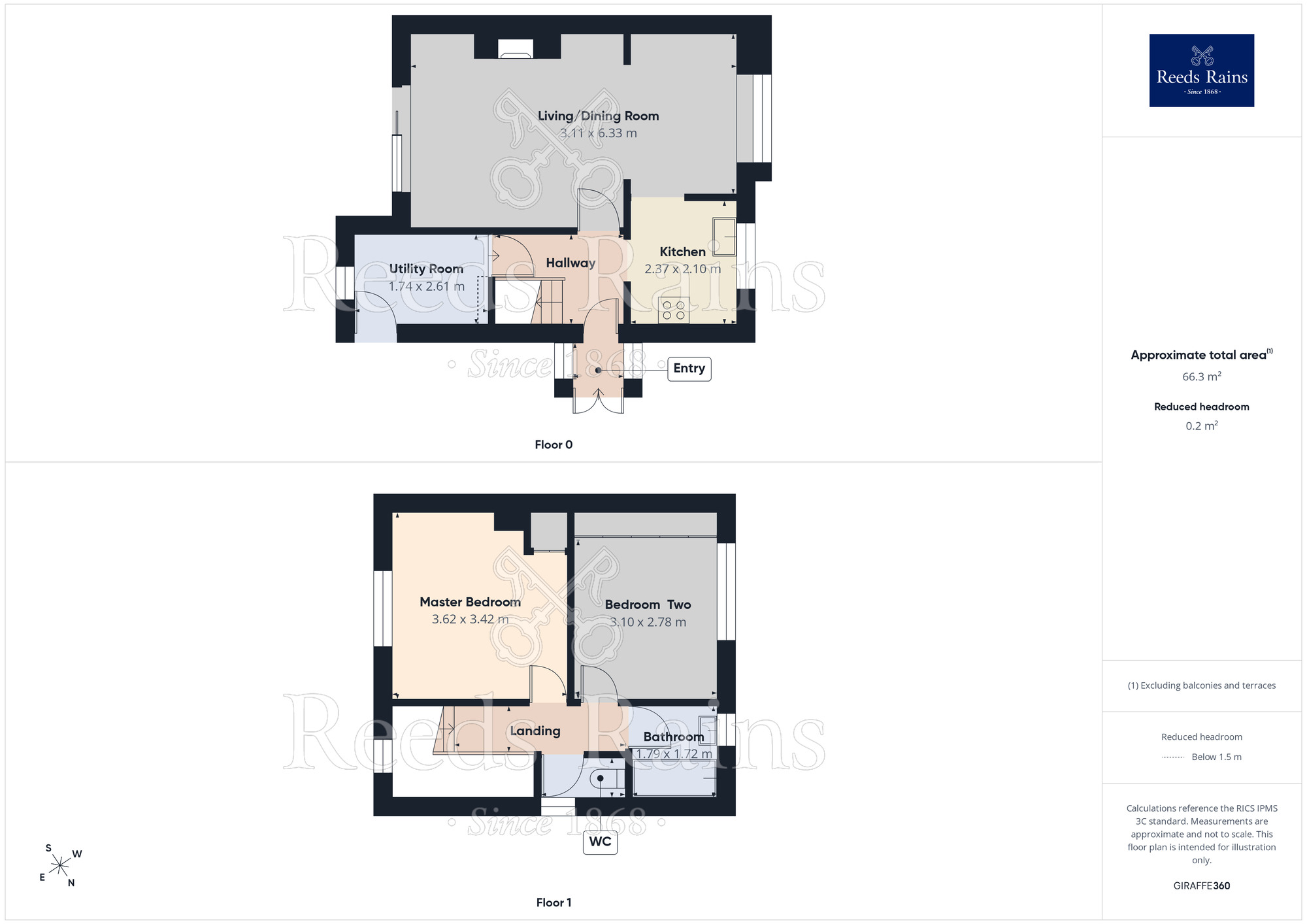 Floorplan of 2 bedroom Semi Detached House for sale, Anne Street, Dinnington, South Yorkshire, S25