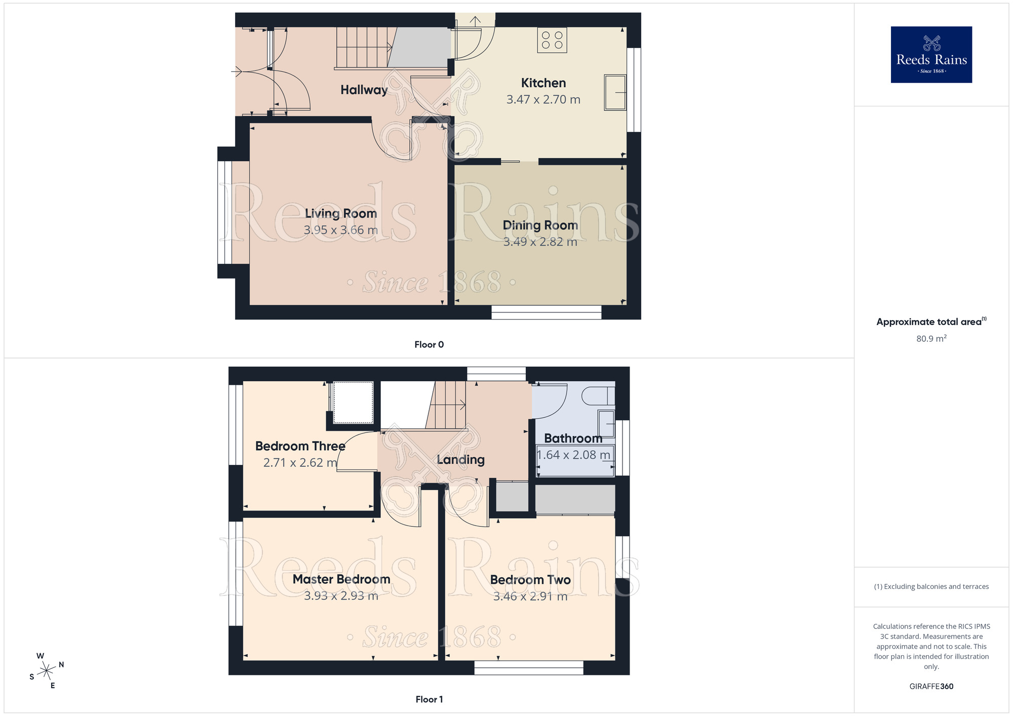 Floorplan of 3 bedroom Detached House for sale, Hemmingfield Road, Worksop, Nottinghamshire, S81