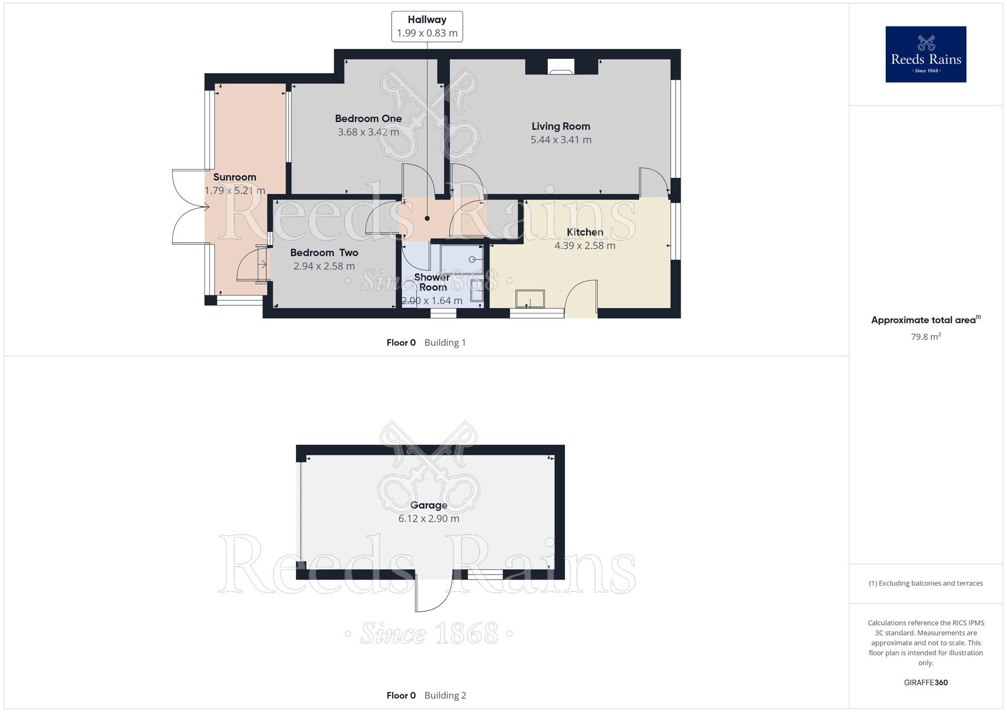 Floorplan of 2 bedroom Semi Detached Bungalow for sale, The Oval, North Anston, South Yorkshire, S25