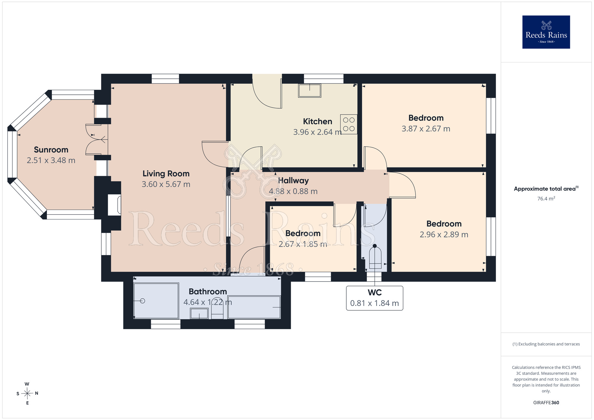 Floorplan of 3 bedroom Detached Bungalow for sale, Main Street, Ulley, South Yorkshire, S26